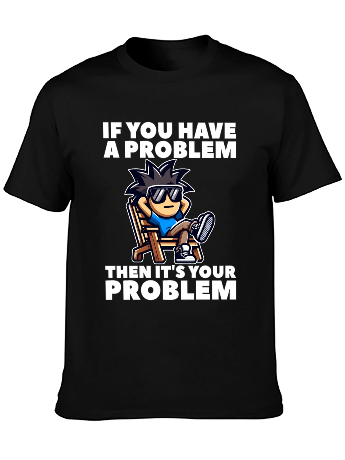 Chill Cartoon Graphic T-Shirt - Relaxed Vibes