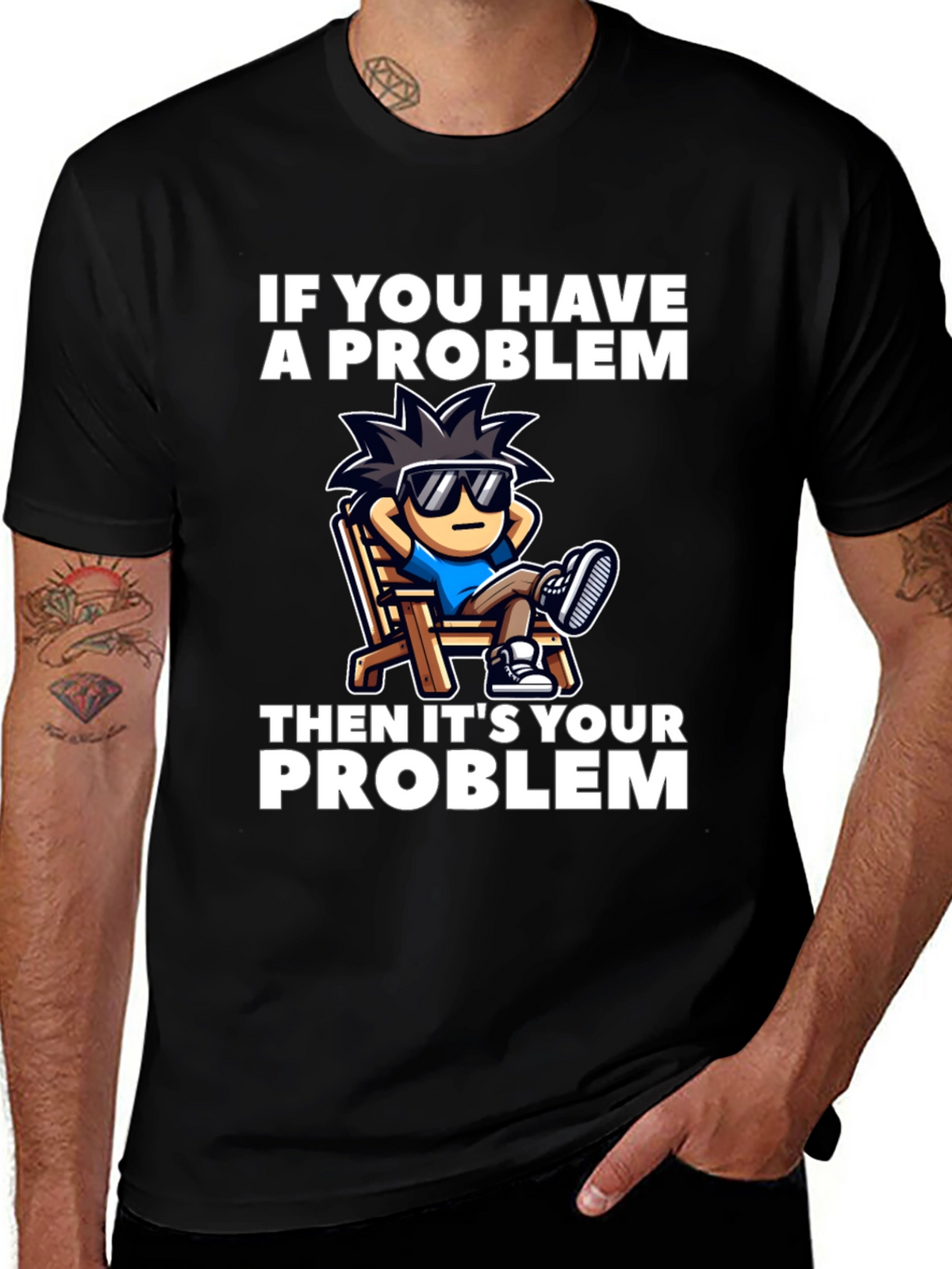 Chill Cartoon Graphic T-Shirt - Relaxed Vibes