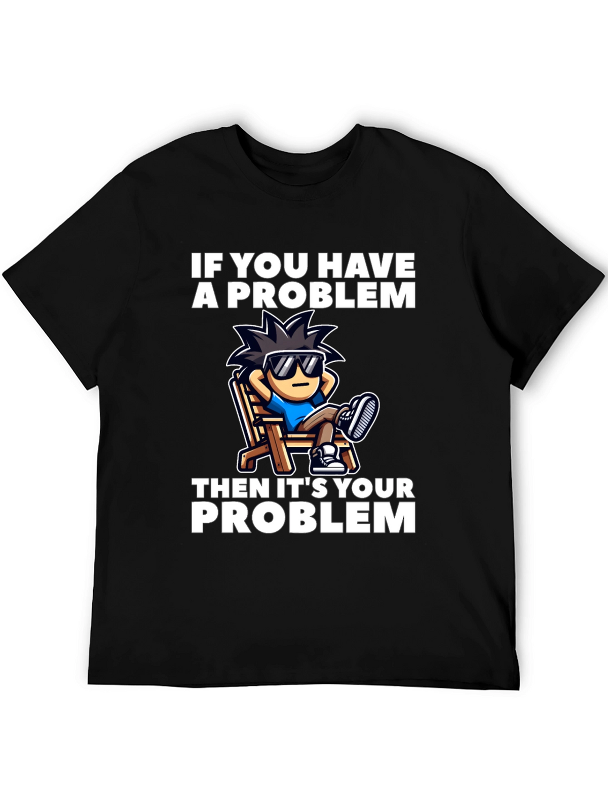 Chill Cartoon Graphic T-Shirt - Relaxed Vibes