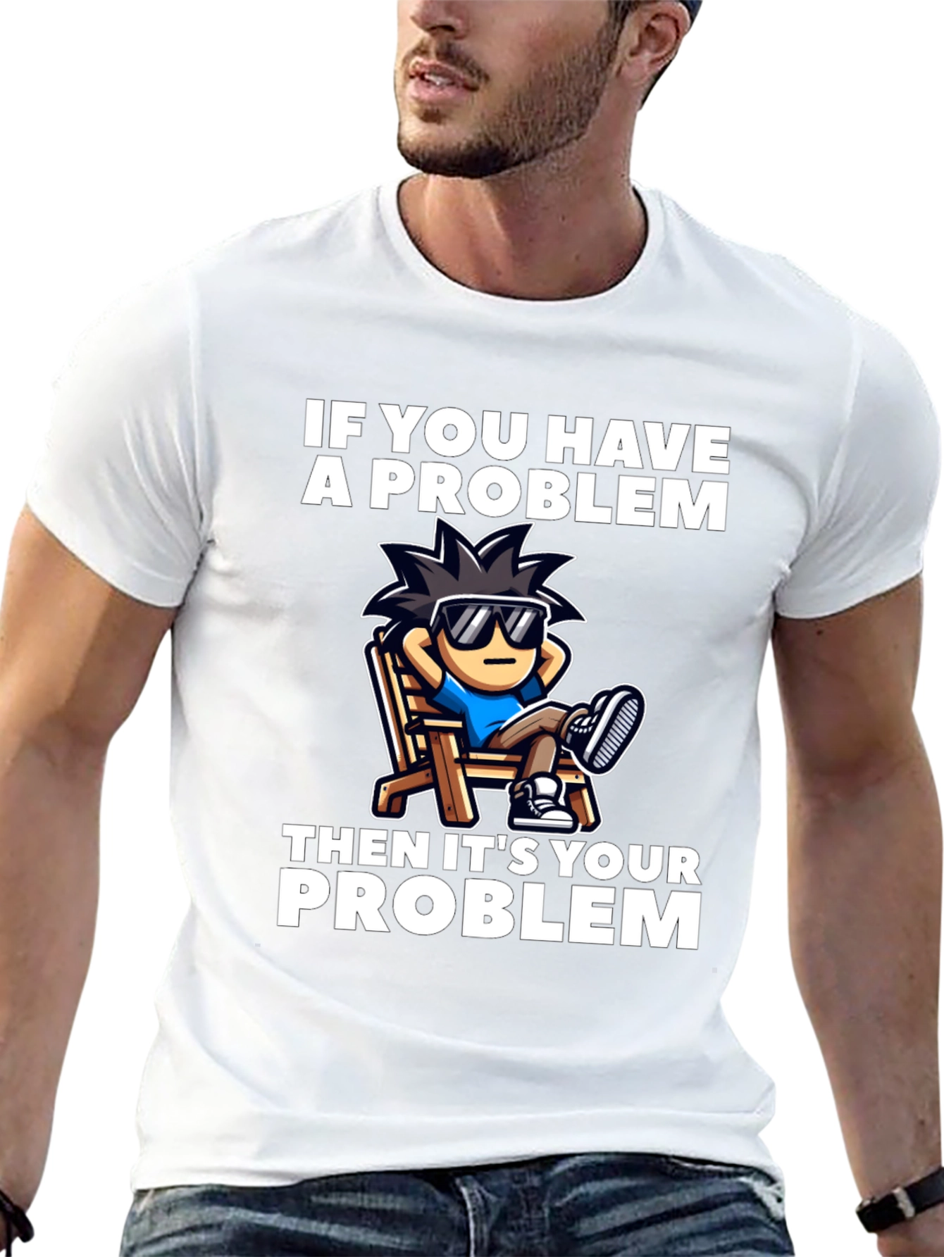 Chill Cartoon Graphic T-Shirt - Relaxed Vibes