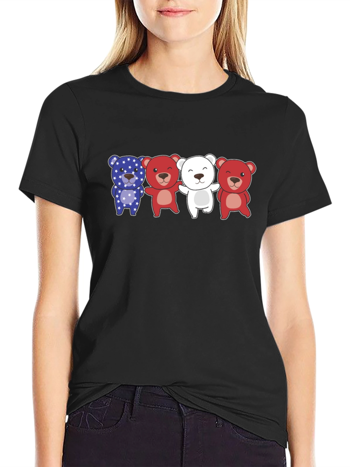 Patriotic Bears Graphic T-Shirt