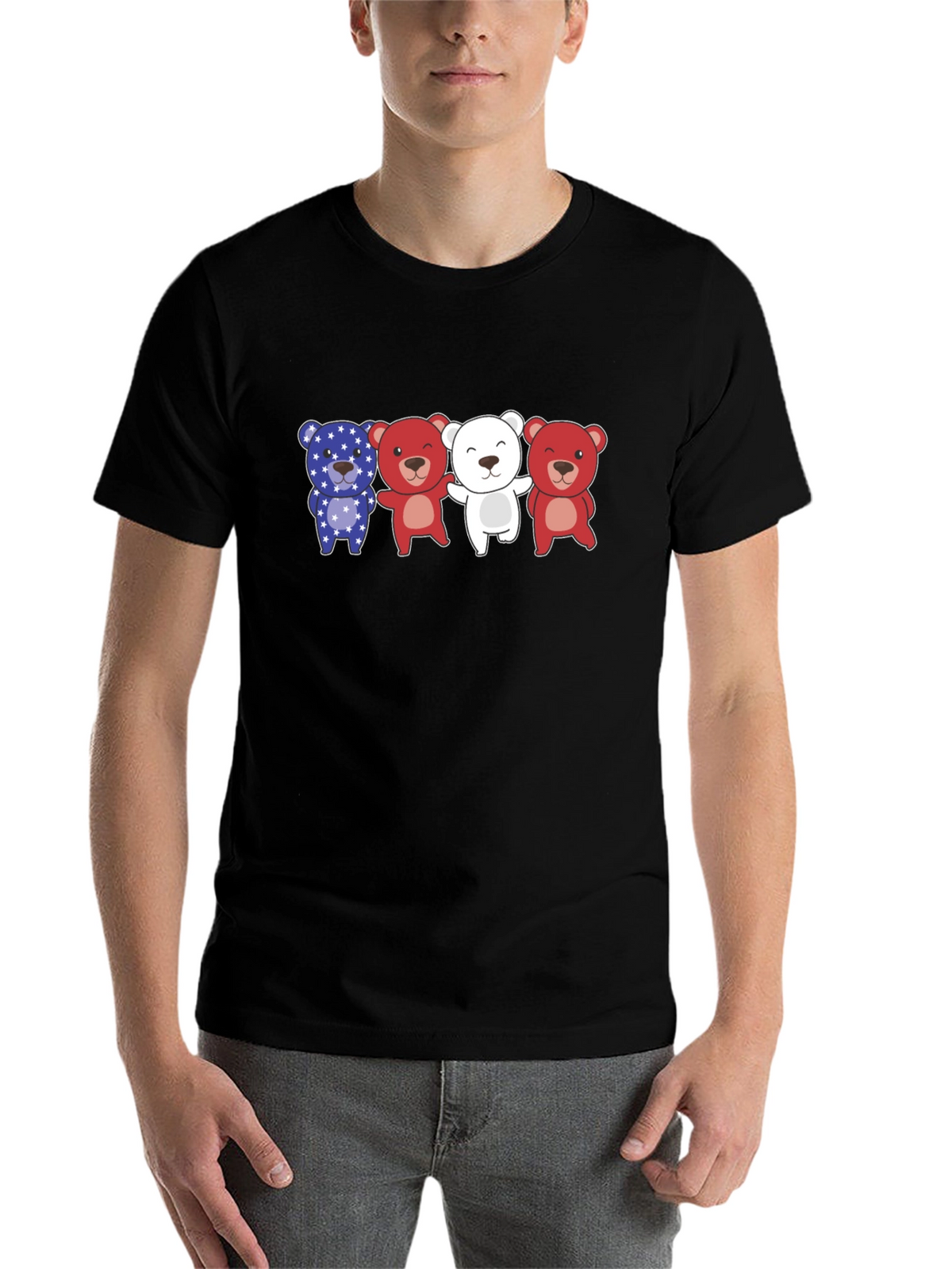 Patriotic Bears Graphic T-Shirt