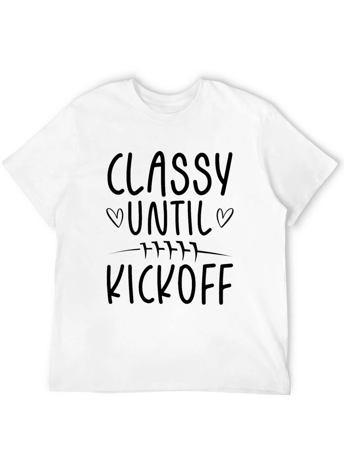 Classy Until Kickoff Black Graphic Tee