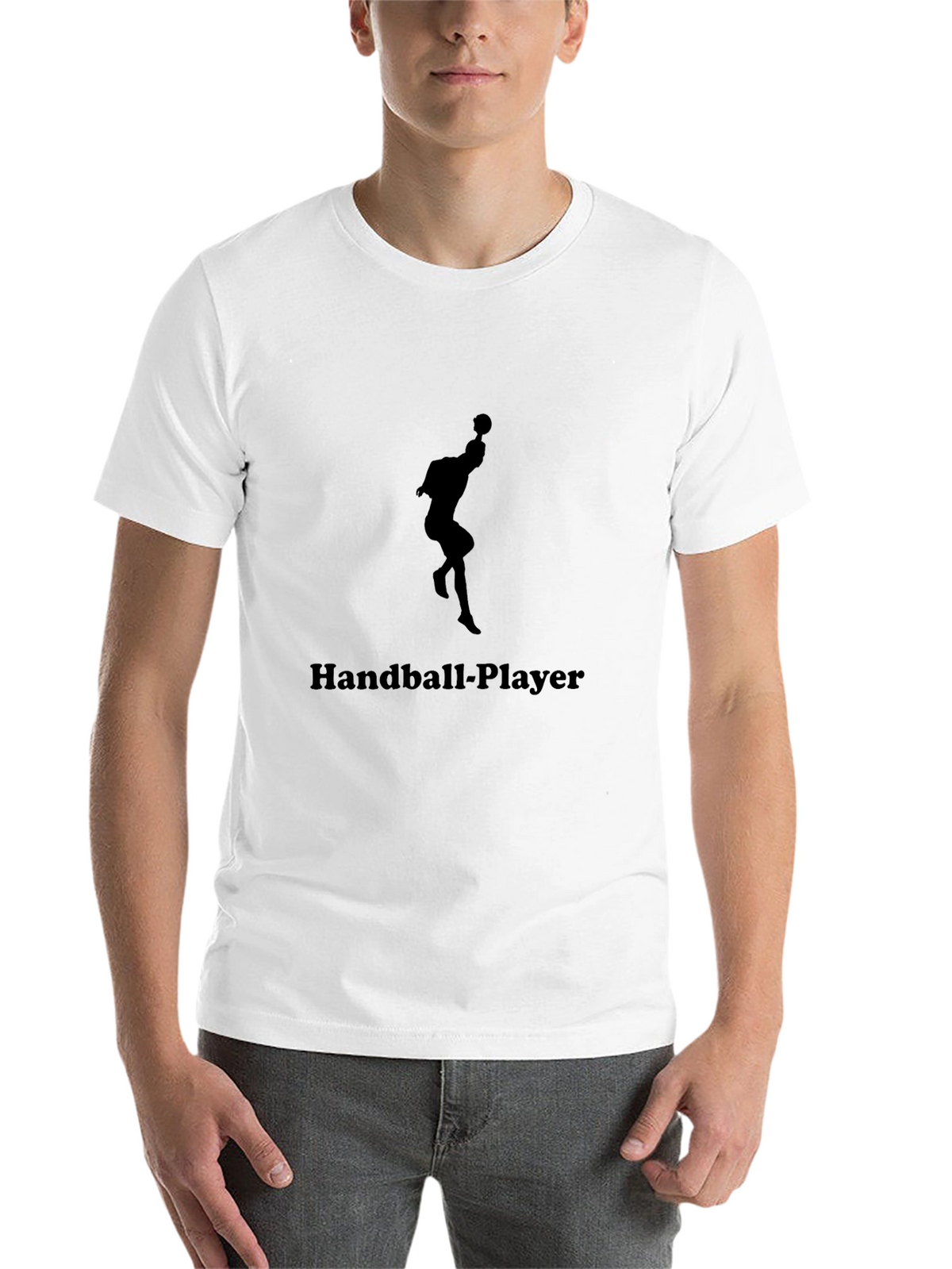 Handball Player Graphic Tee - Black