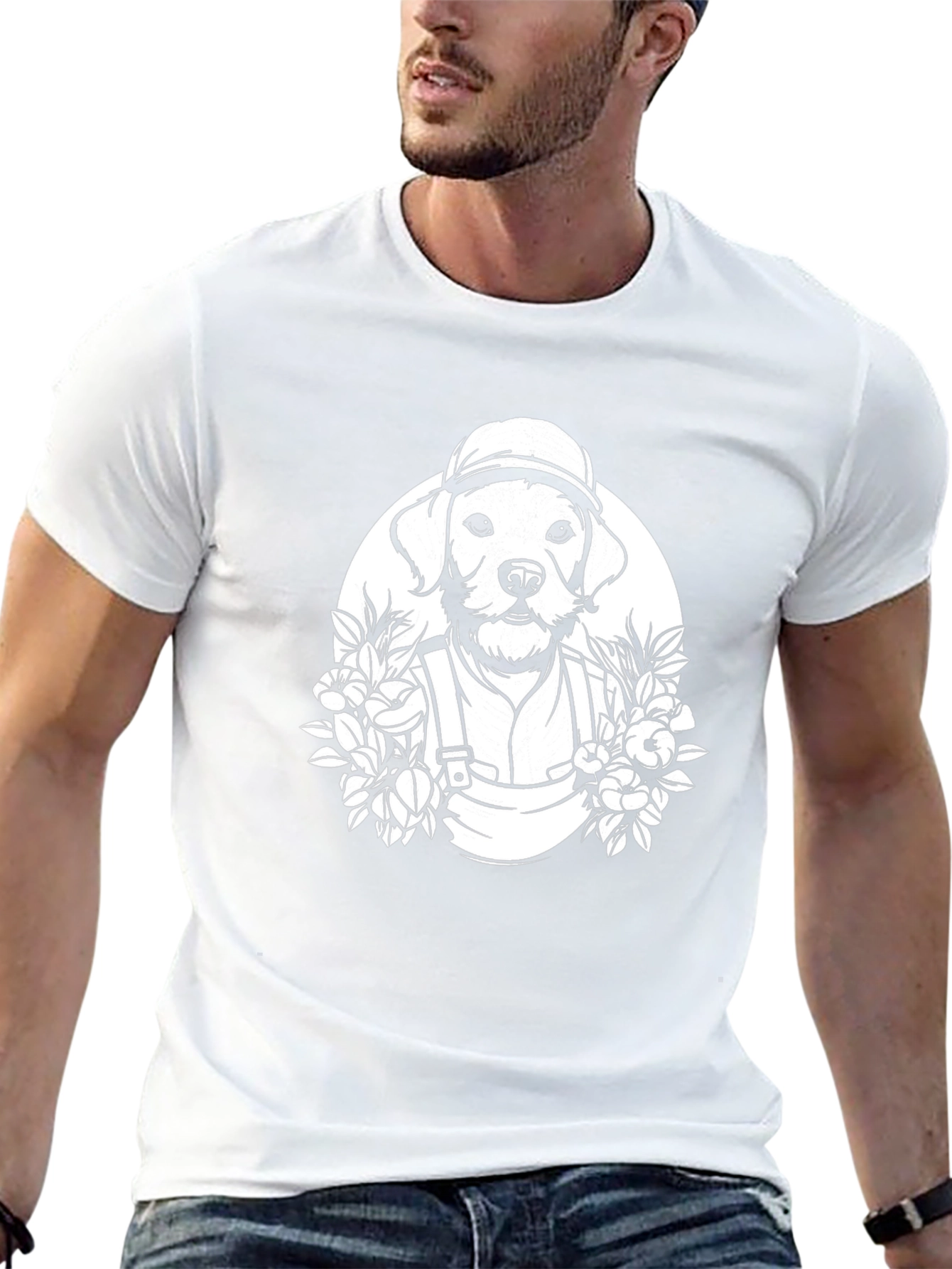 Dog Gardener Graphic T-Shirt - Black Cotton Tee