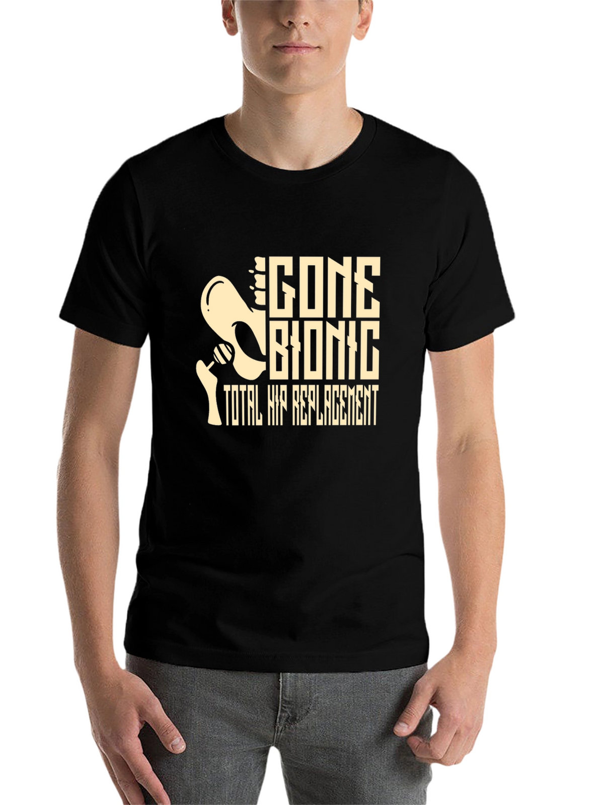 Gone Bionic Total Hip Replacement Graphic Tee