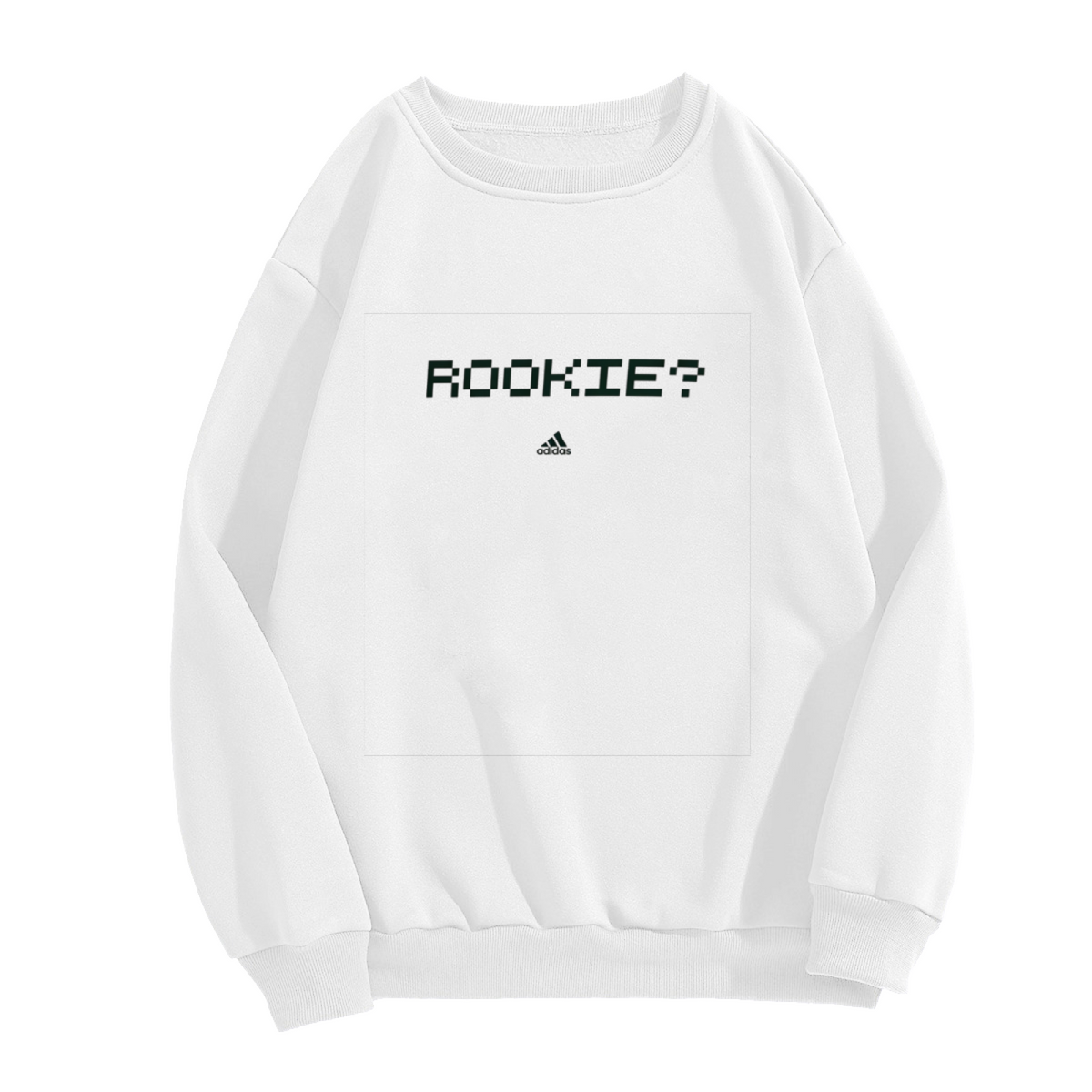 Pixel Rookie Question Mark Street Style Crewneck Sweatshirt