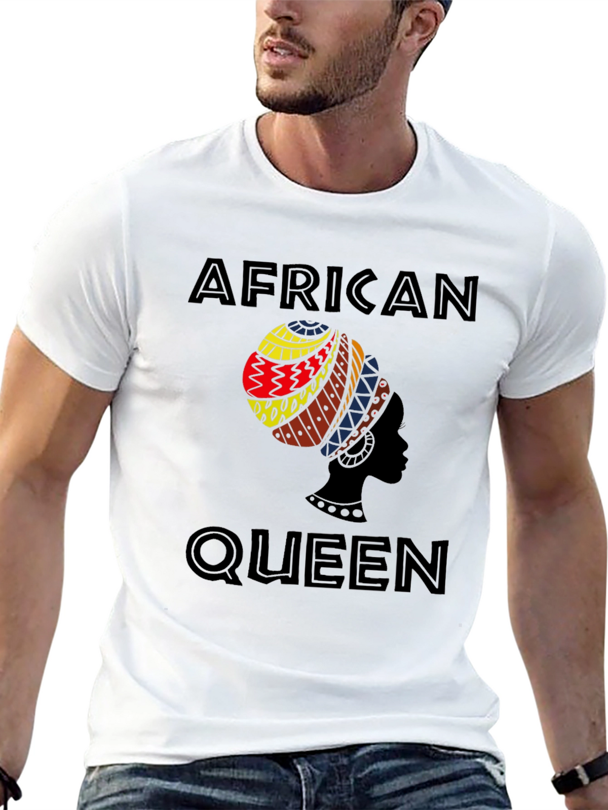 African Queen Graphic Tee - Stylish Black T-Shirt