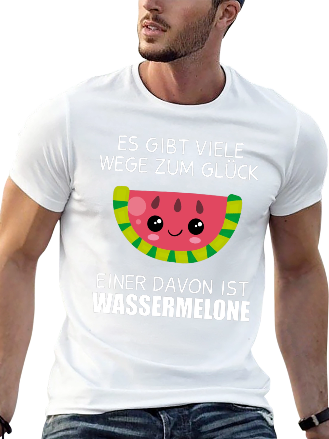 Funny Watermelon Glück T-Shirt - German Saying
