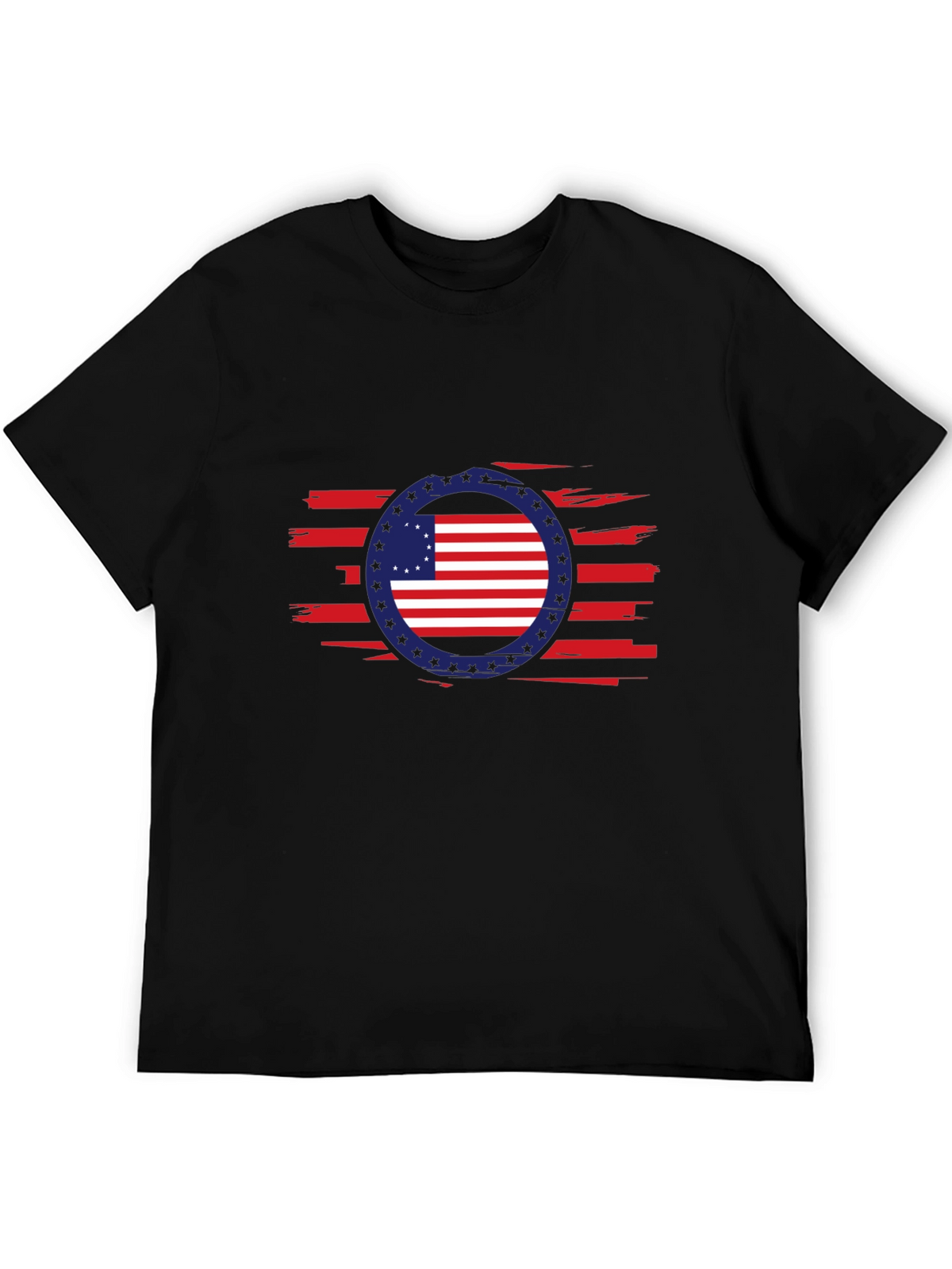 American Flag Patriotic Graphic T-Shirt