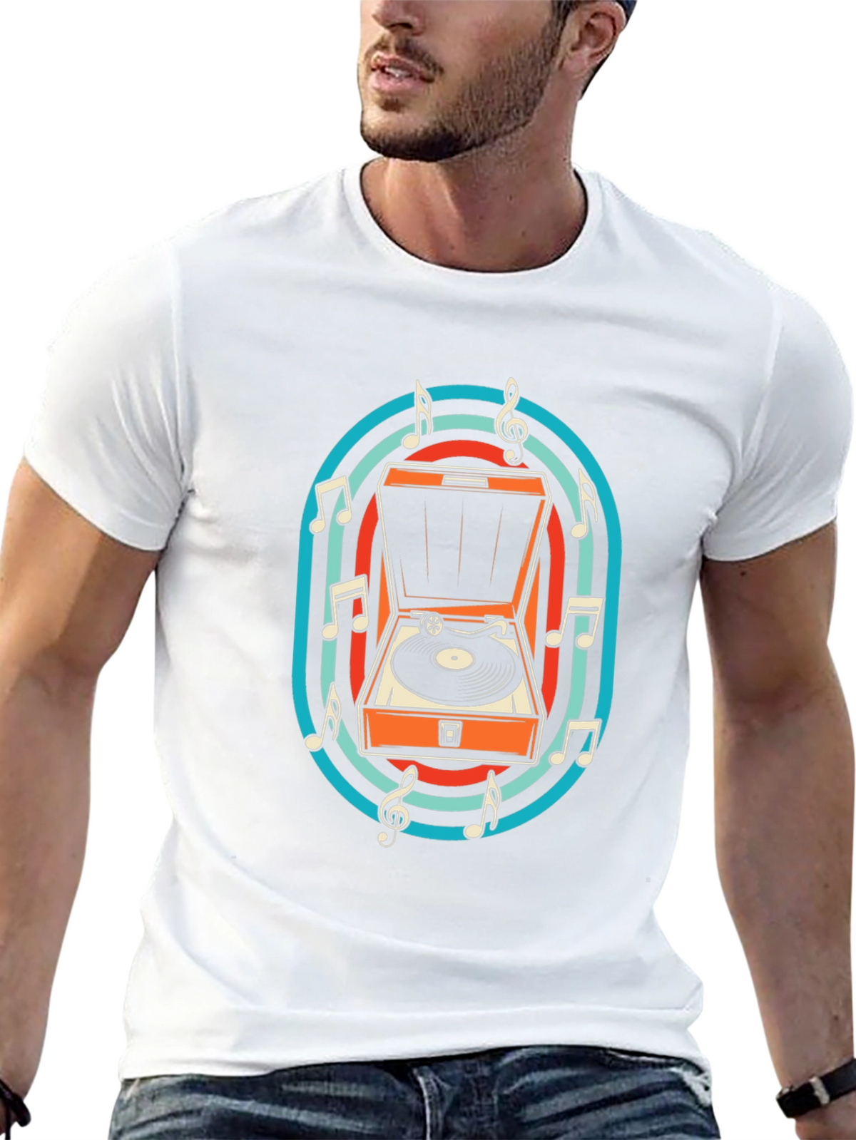 Retro Turntable Music T-Shirt