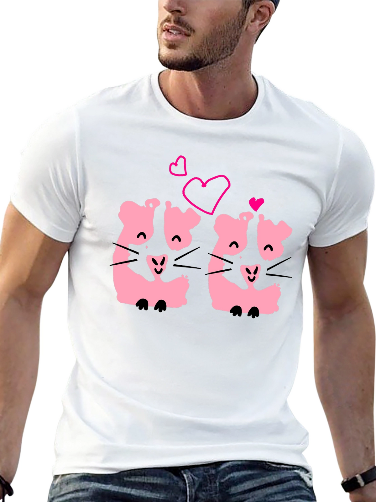 Cute Kawaii Hamsters Love T-Shirt