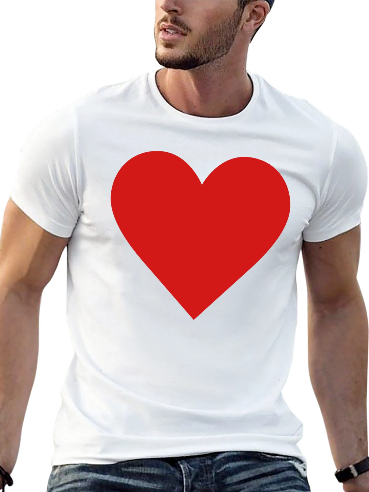 Red Heart Graphic Tee - Classic Black T-Shirt
