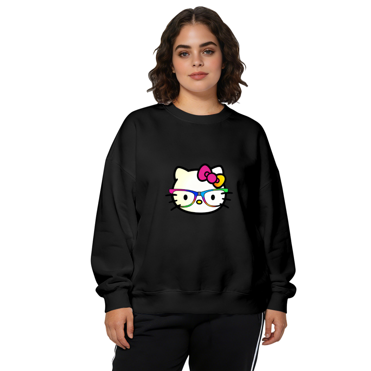 Unique Minimal Dots Pattern Crewneck Sweatshirt