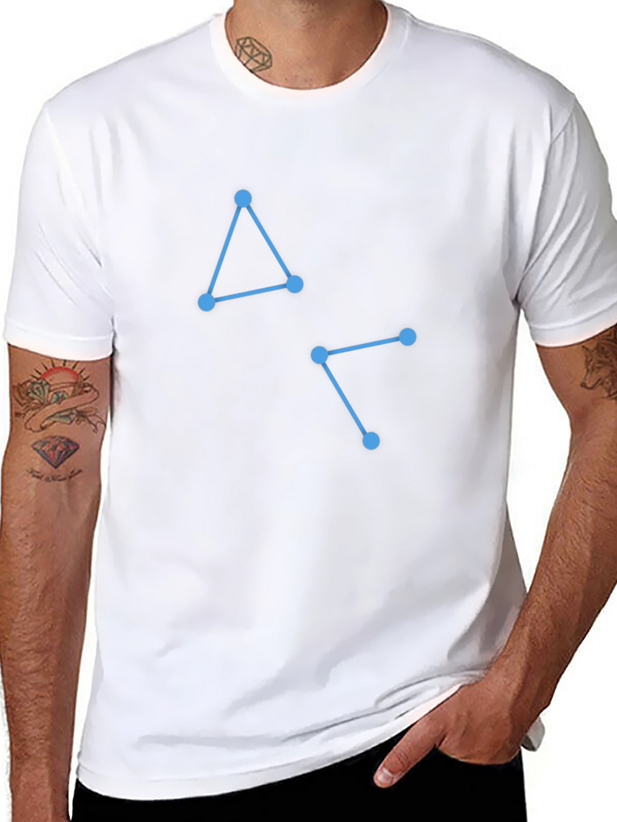 Geometric Design Black T-Shirt