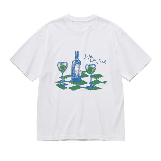 Viva La Vino Hand Drawn Wine Lover Tee