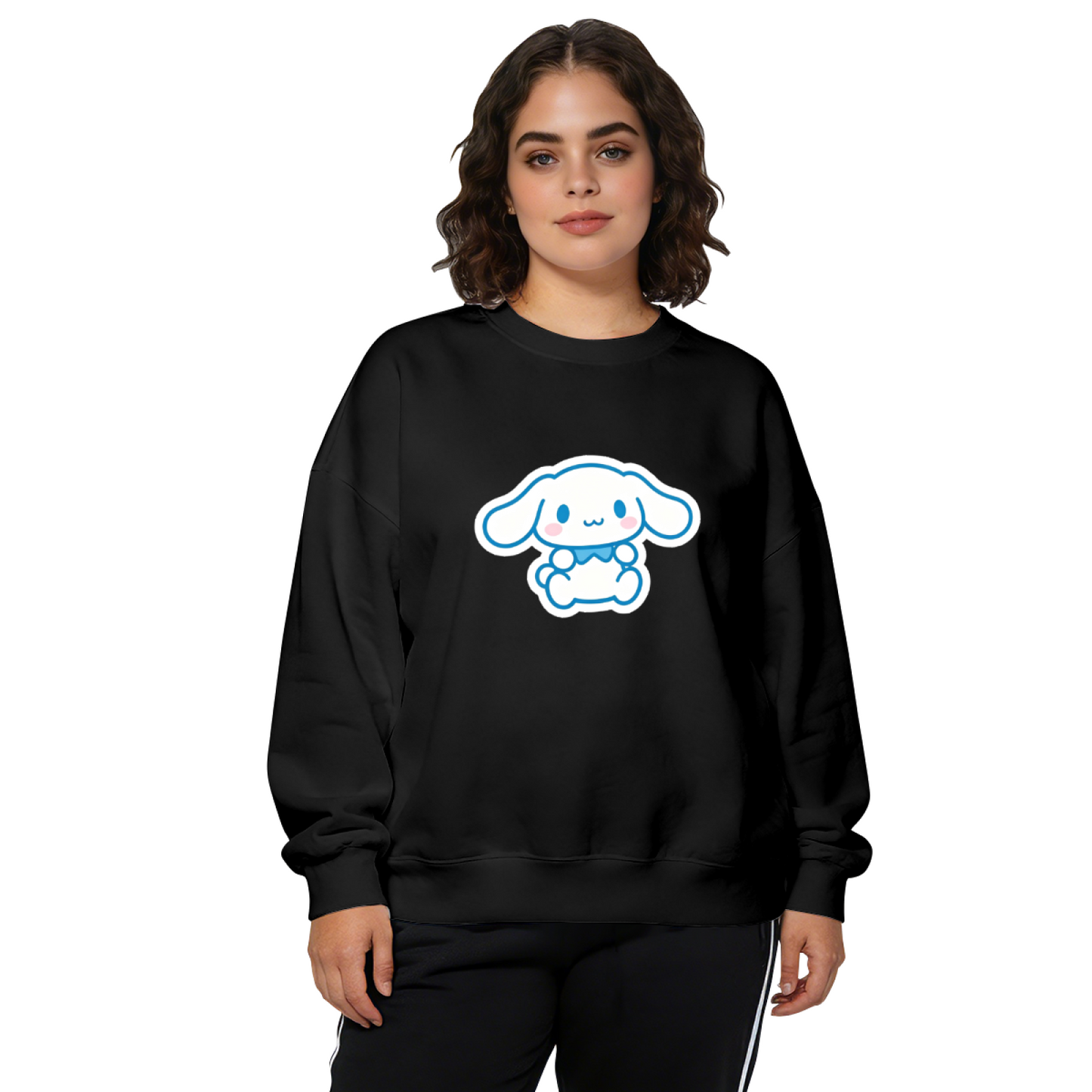 Simple Cinnamoroll Cute Blue Outline Crewneck Sweatshirt