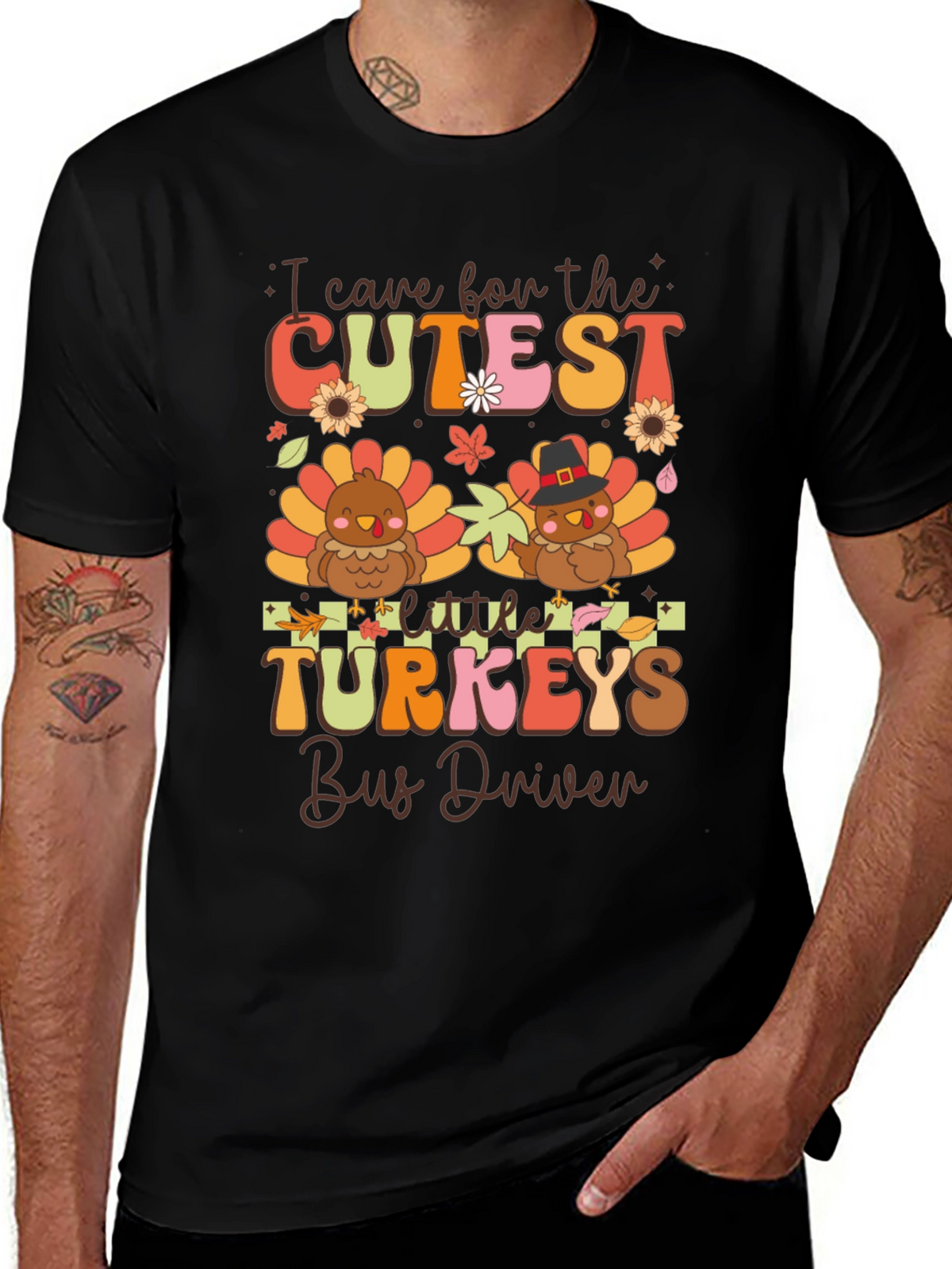 Cutest Little Turkeys Bus Driver T-Shirt