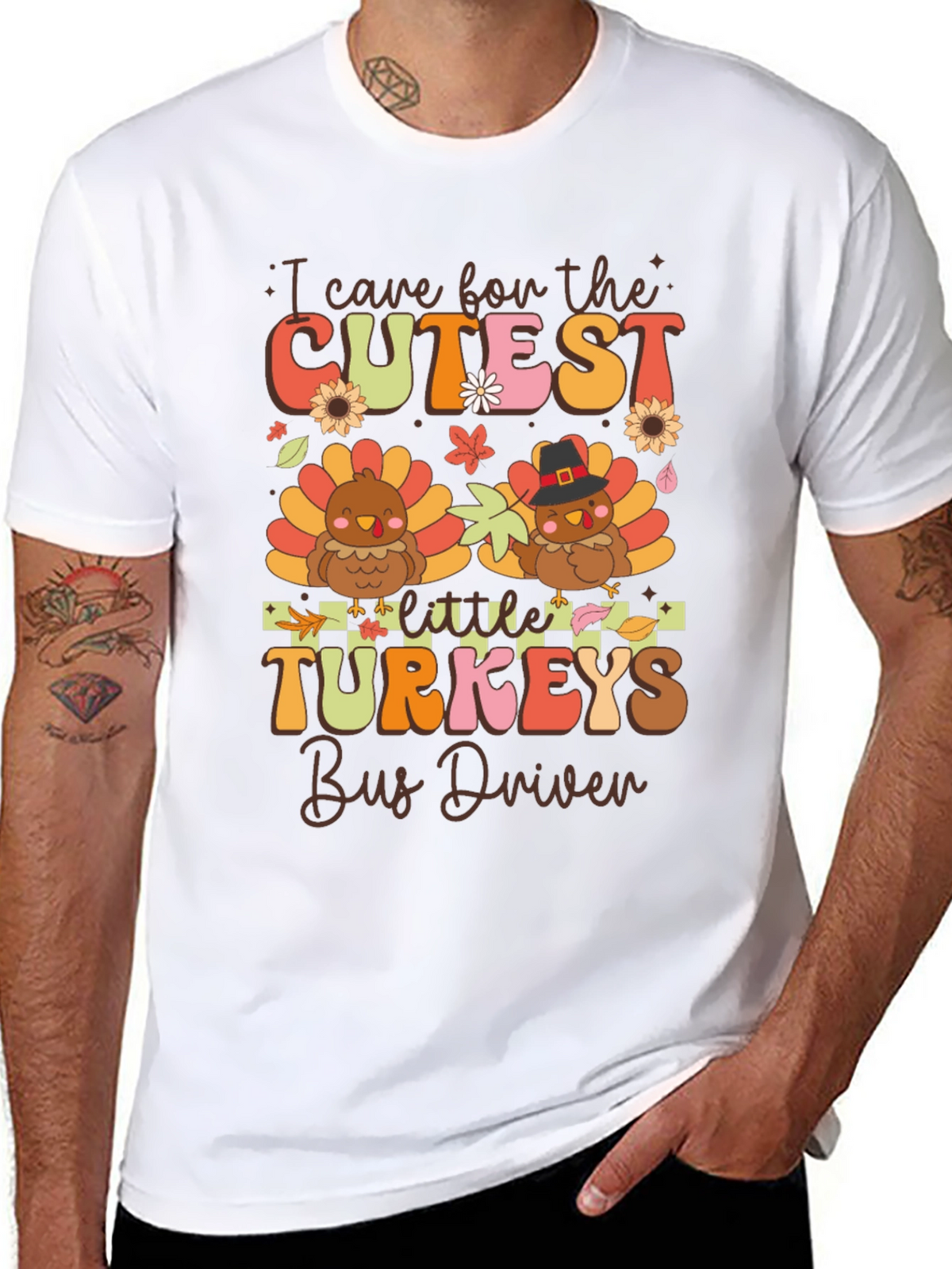 Cutest Little Turkeys Bus Driver T-Shirt