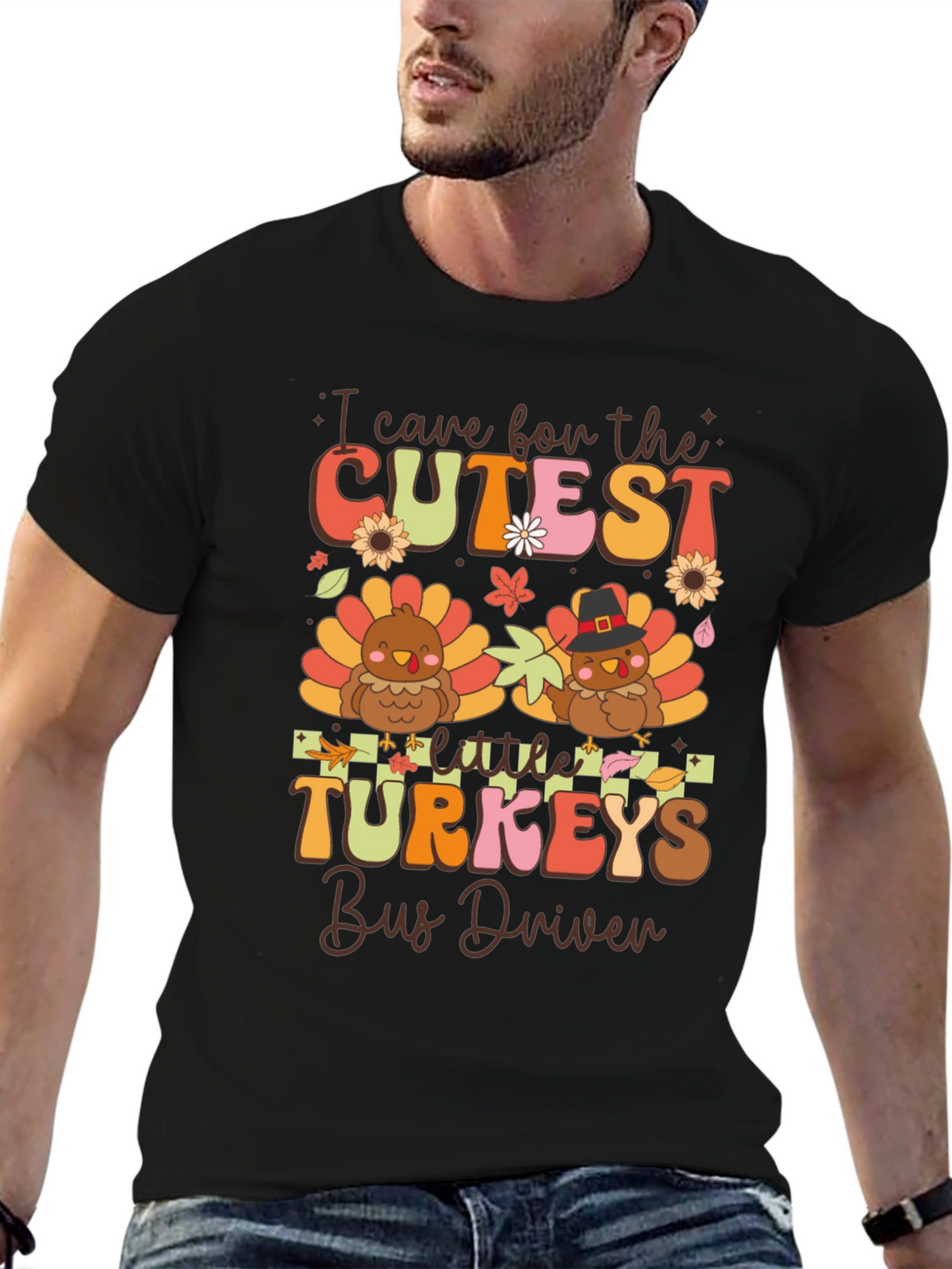 Cutest Little Turkeys Bus Driver T-Shirt