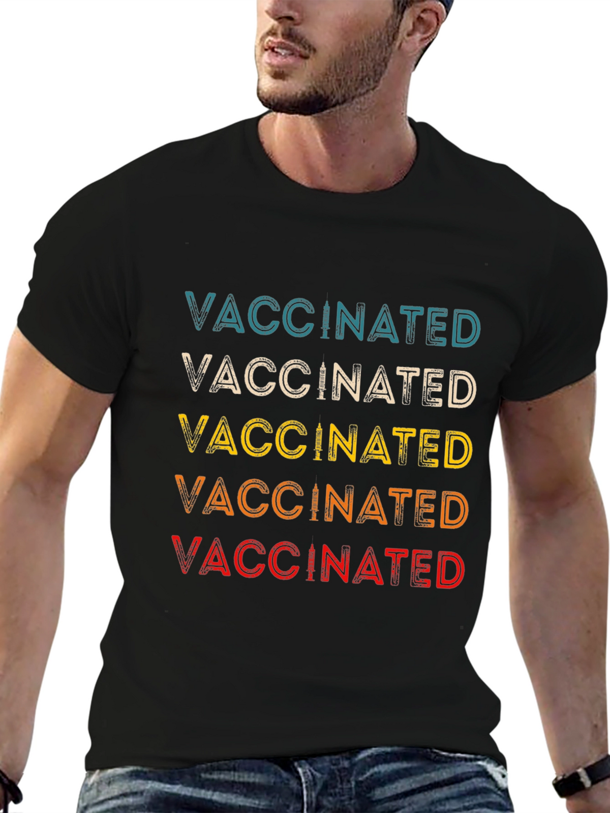 Vaccinated Retro T-Shirt