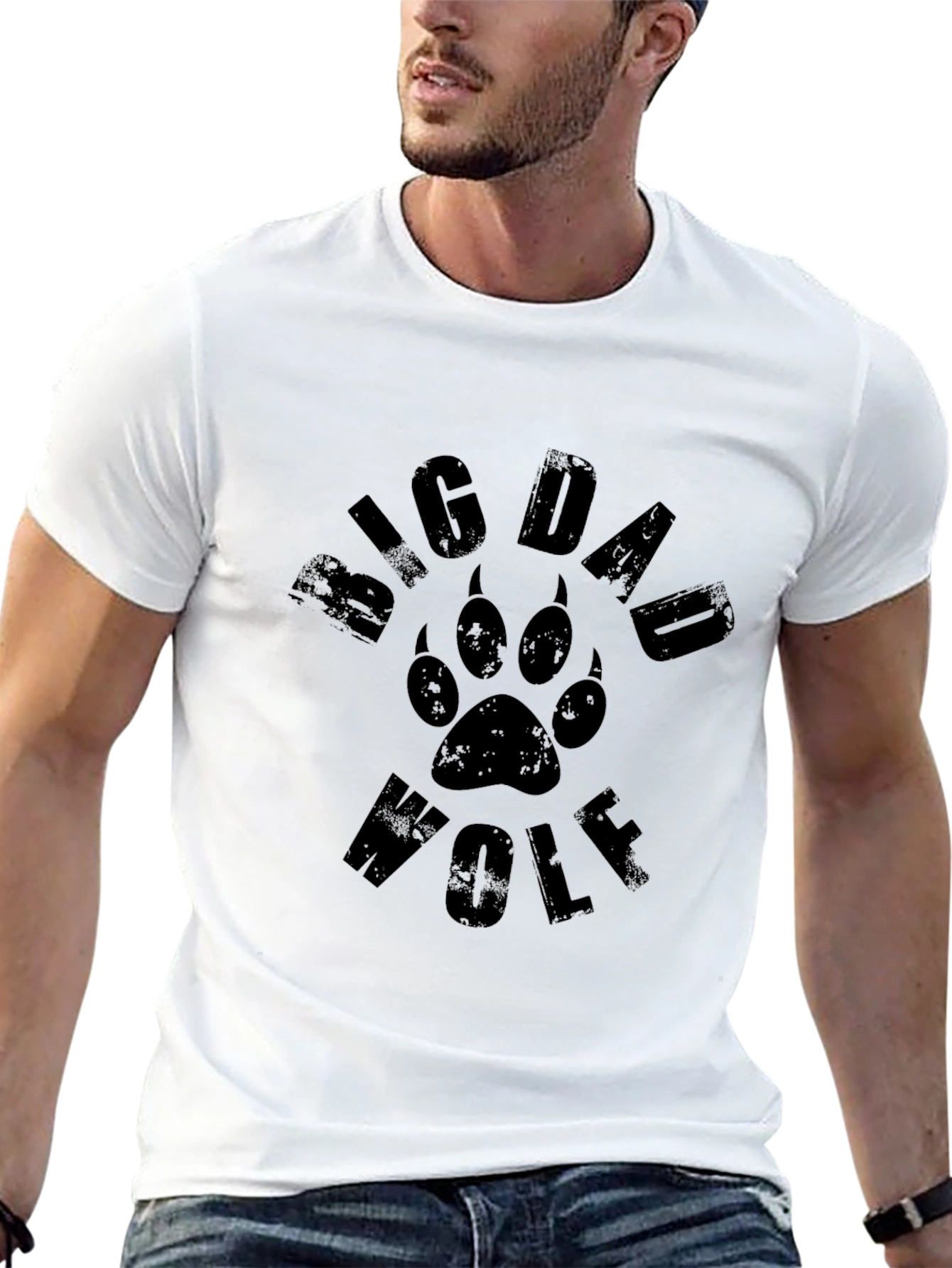 Big Dad Wolf T-Shirt - Mens Black Tee