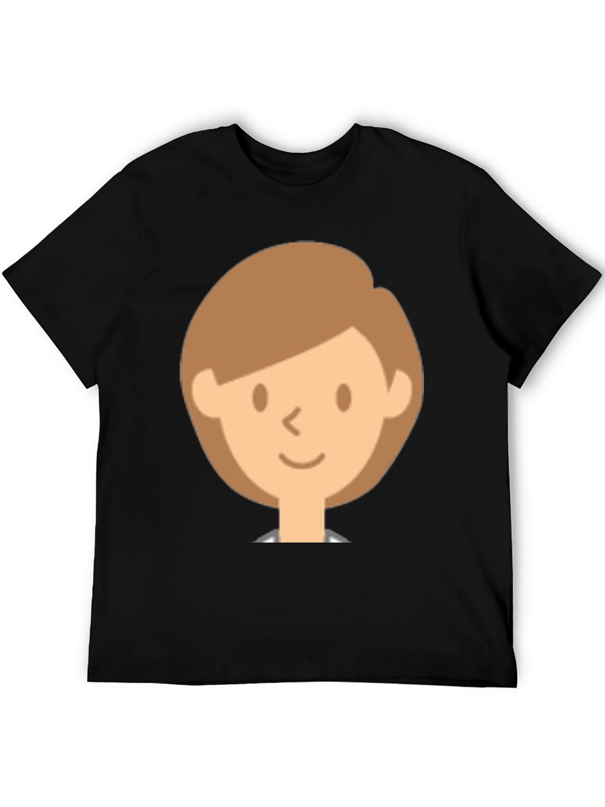 Smiling Face Graphic Black T-Shirt