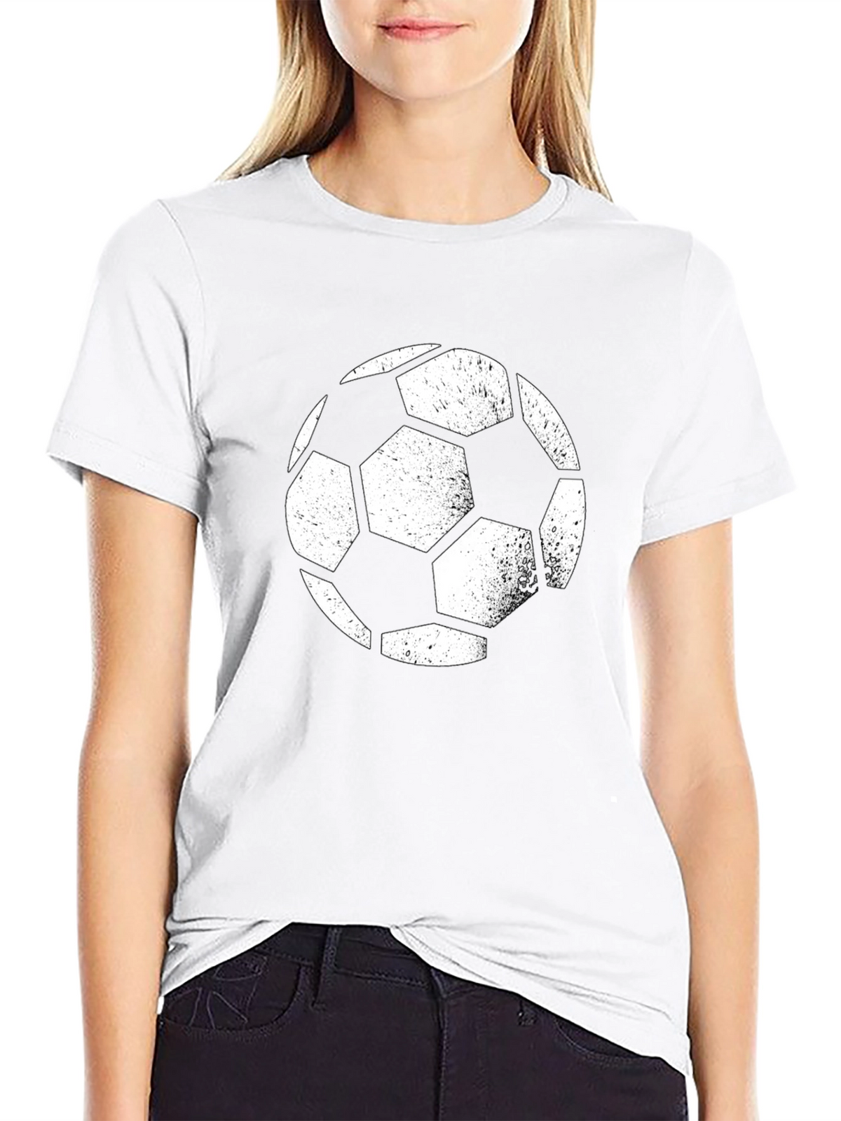 Soccer Ball Graphic Tee - Black Casual Shirt
