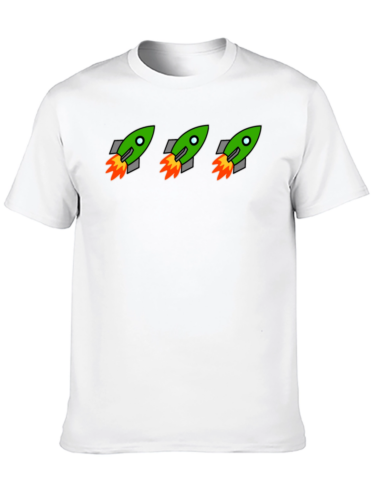 Rocket Launch Graphic Tee - Black Crewneck T-Shirt
