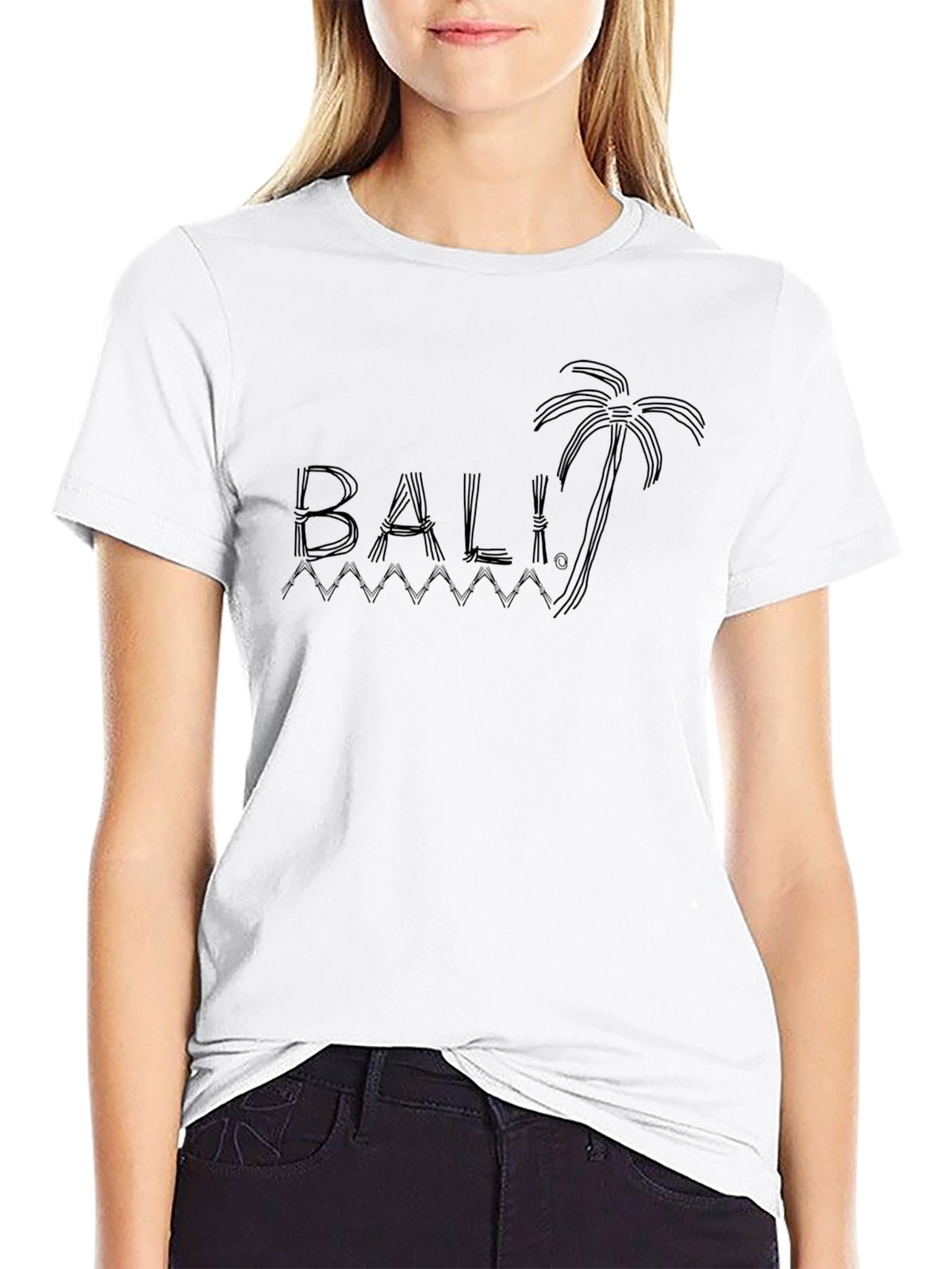 Bali Black Graphic Tee