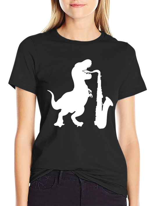 Dino Sax T-Shirt - Black