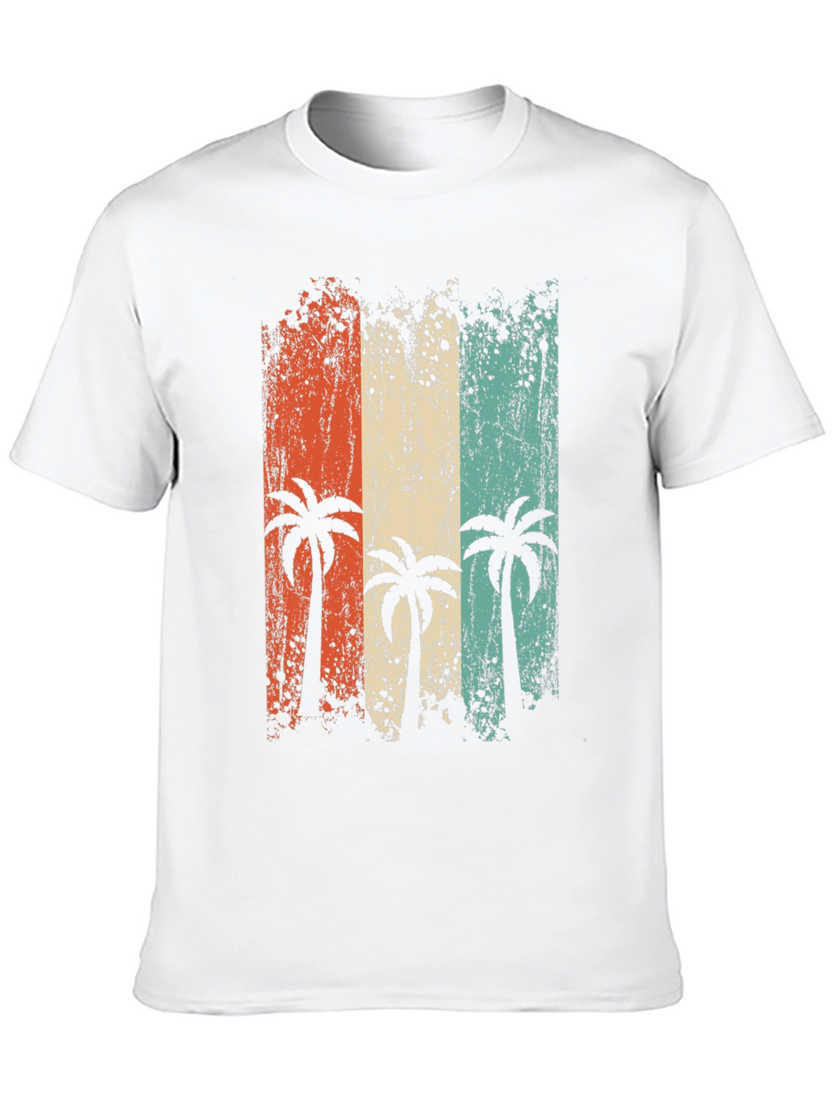 Retro Palm Tree Graphic Tee - Beach Vibes T-Shirt