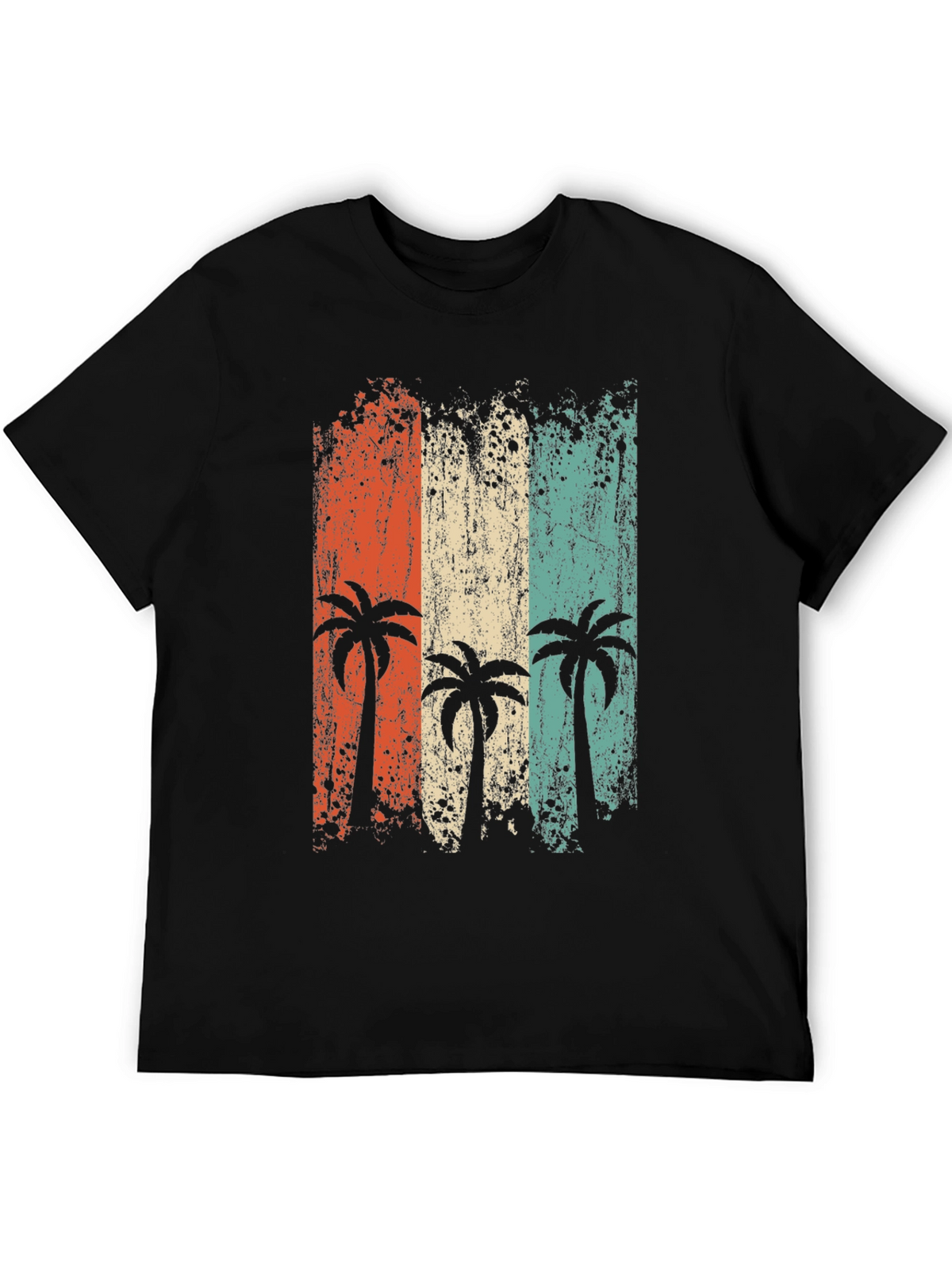 Retro Palm Tree Graphic Tee - Beach Vibes T-Shirt