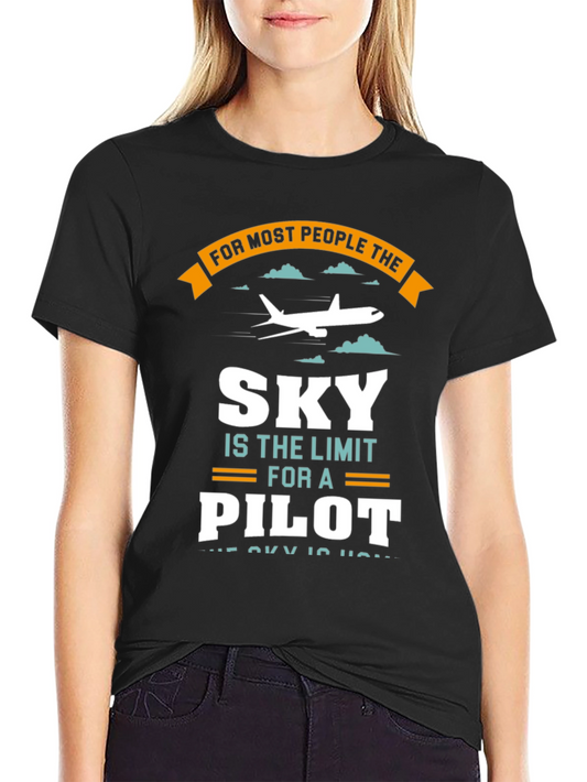 Pilot Sky Limit T-Shirt - Aviation Gift Tee