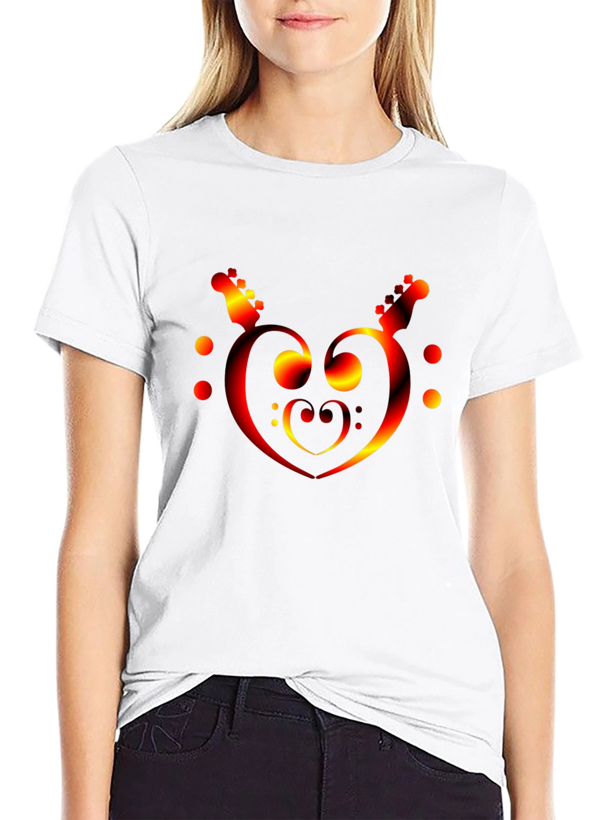 Musical Heartbeat T-Shirt - Black