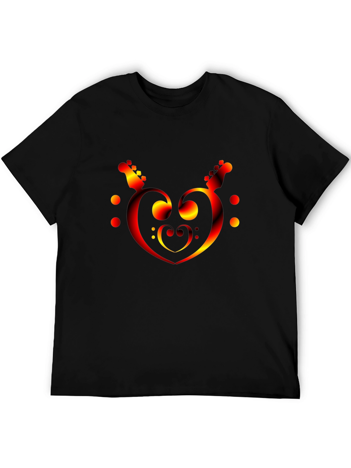 Musical Heartbeat T-Shirt - Black