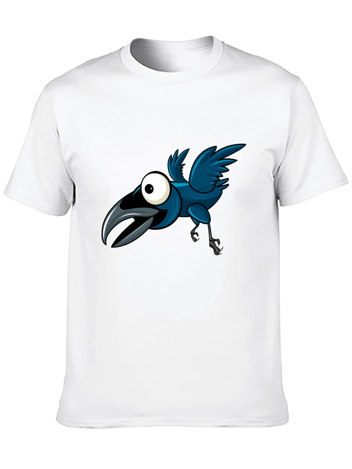 Cartoon Crow Graphic Tee - Fun & Unique Design