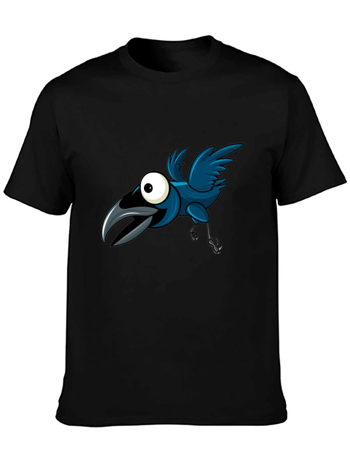Cartoon Crow Graphic Tee - Fun & Unique Design