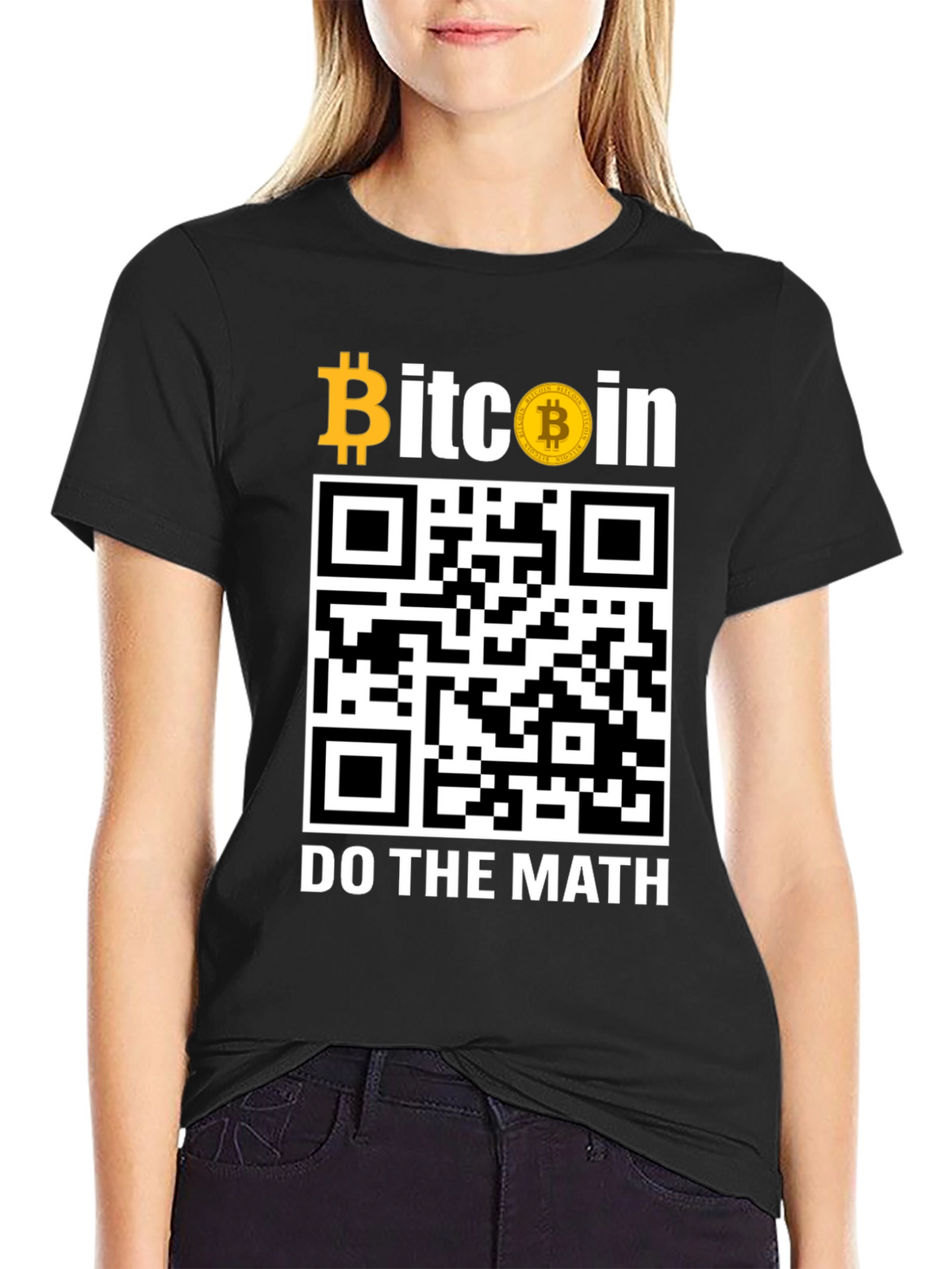 Bitcoin QR Code T-Shirt - Do The Math!