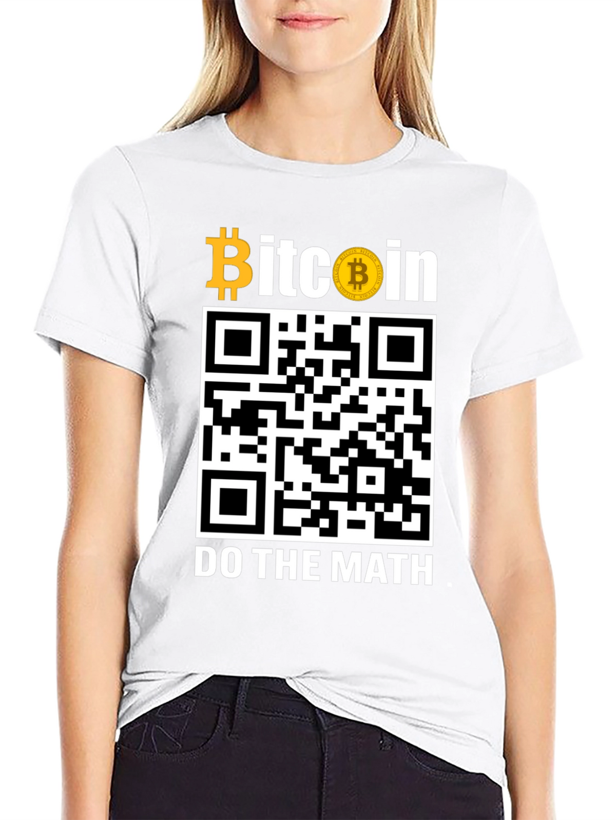 Bitcoin QR Code T-Shirt - Do The Math!