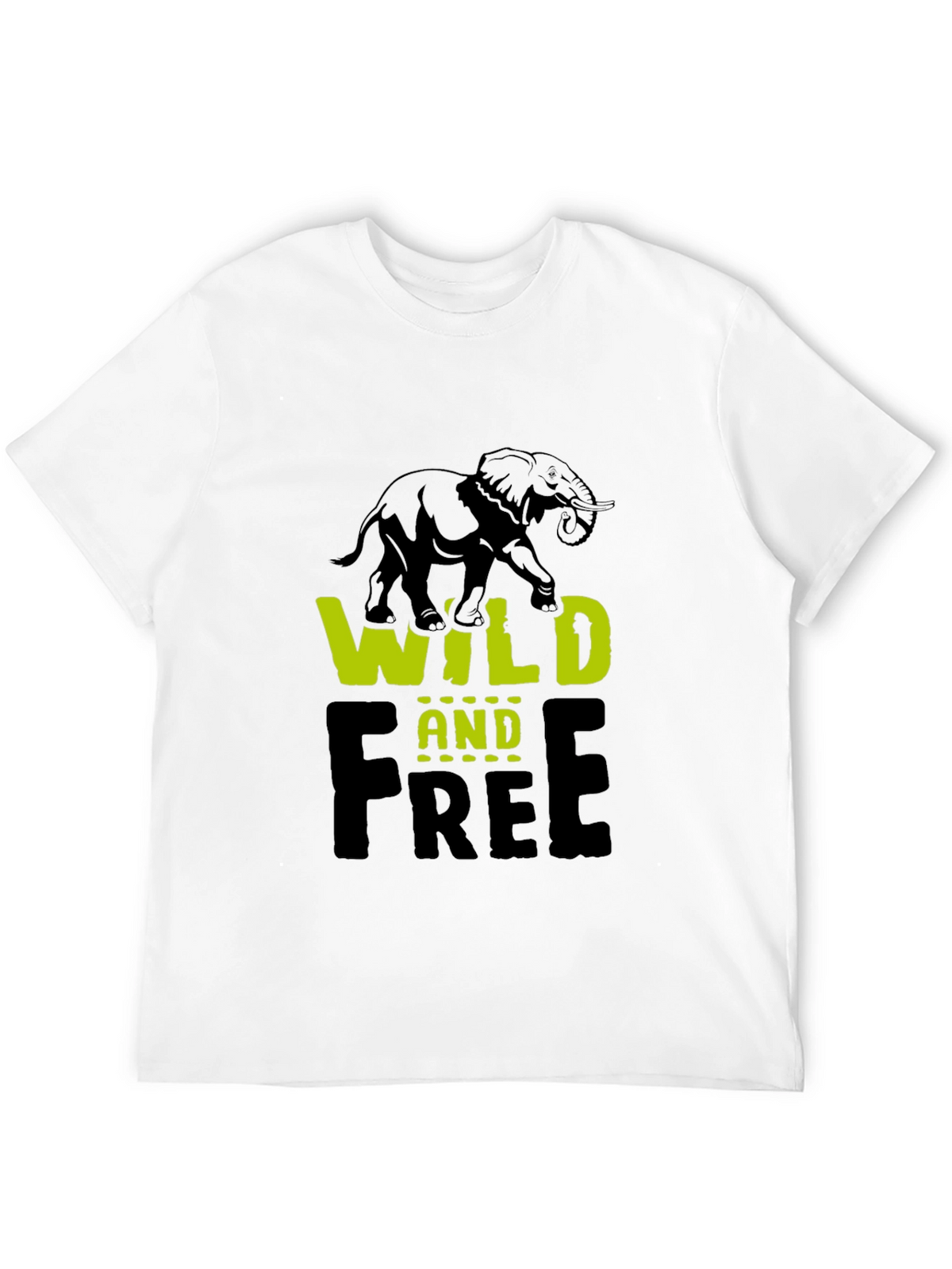 Wild and Free Elephant Graphic T-Shirt