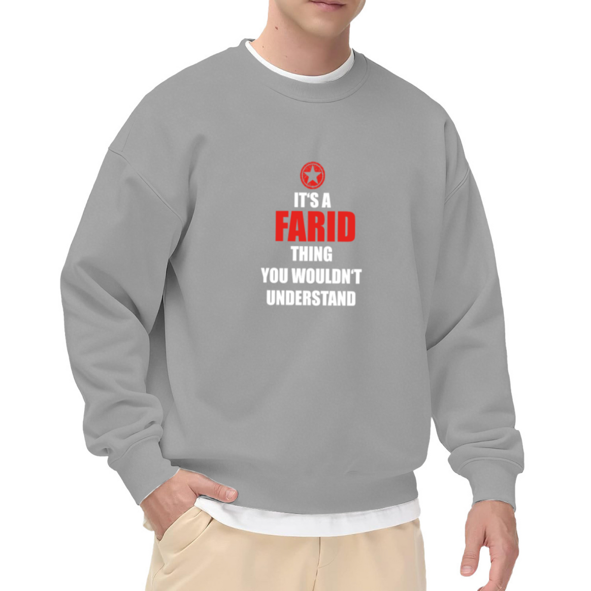 It's A Farid Thing You Wouldn't Understand Personalized Name Crewneck Sweatshirt | Custom Funny Pullover, Name Gift