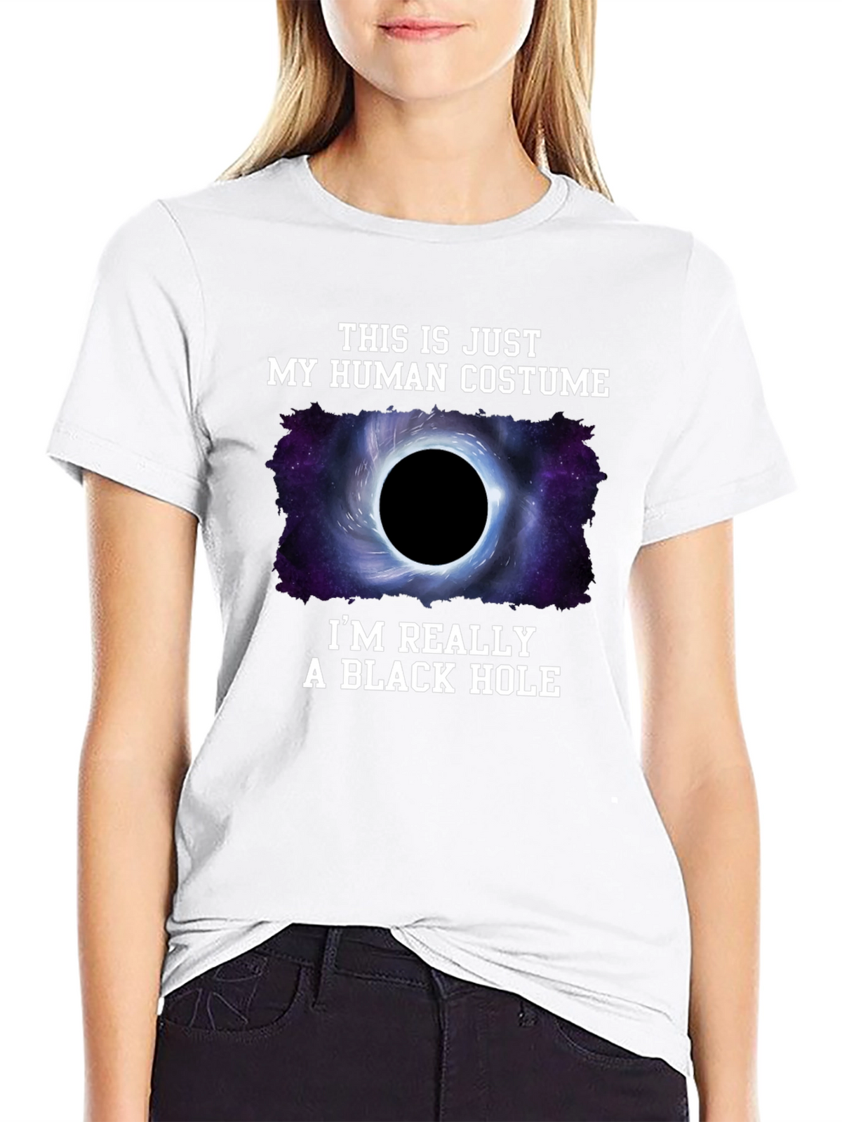 Human Costume Black Hole T-Shirt - Funny Graphic Tee