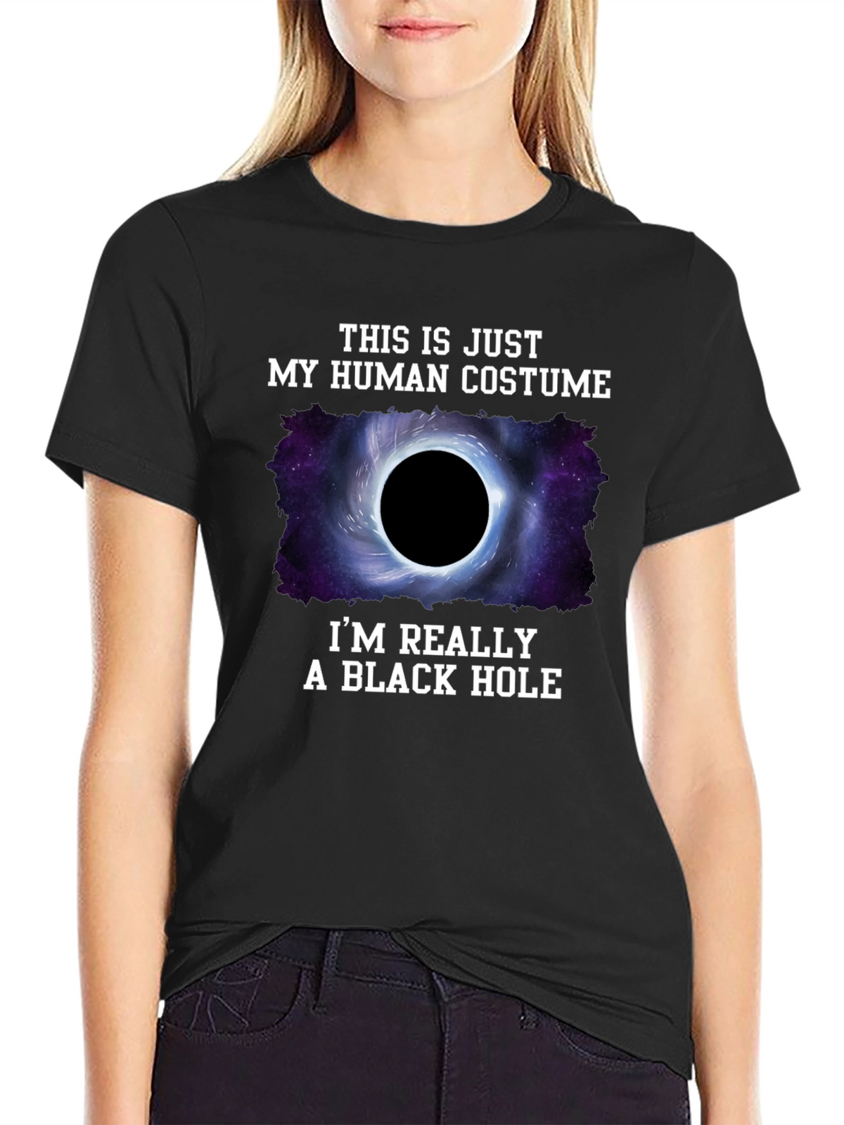 Human Costume Black Hole T-Shirt - Funny Graphic Tee