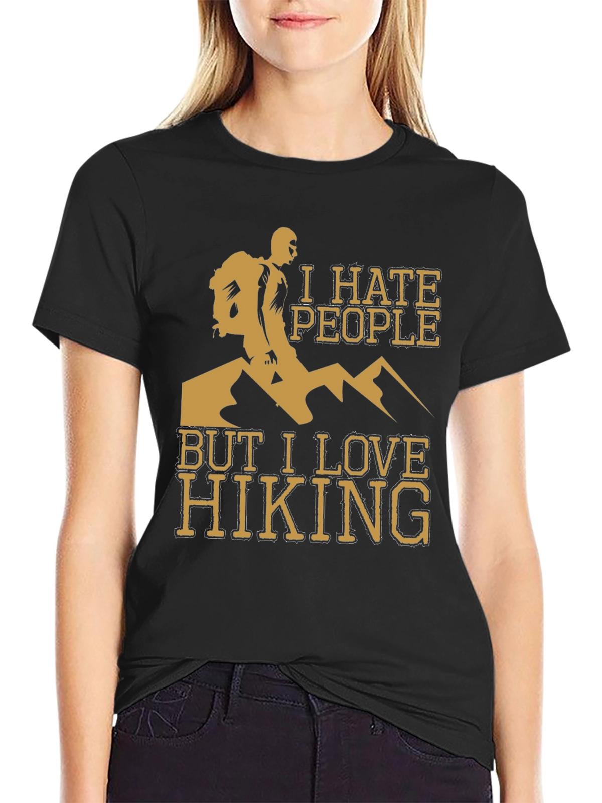 I Hate People But I Love Hiking T-Shirt