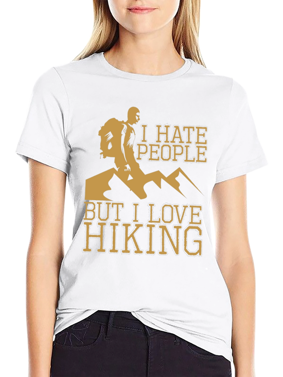 I Hate People But I Love Hiking T-Shirt