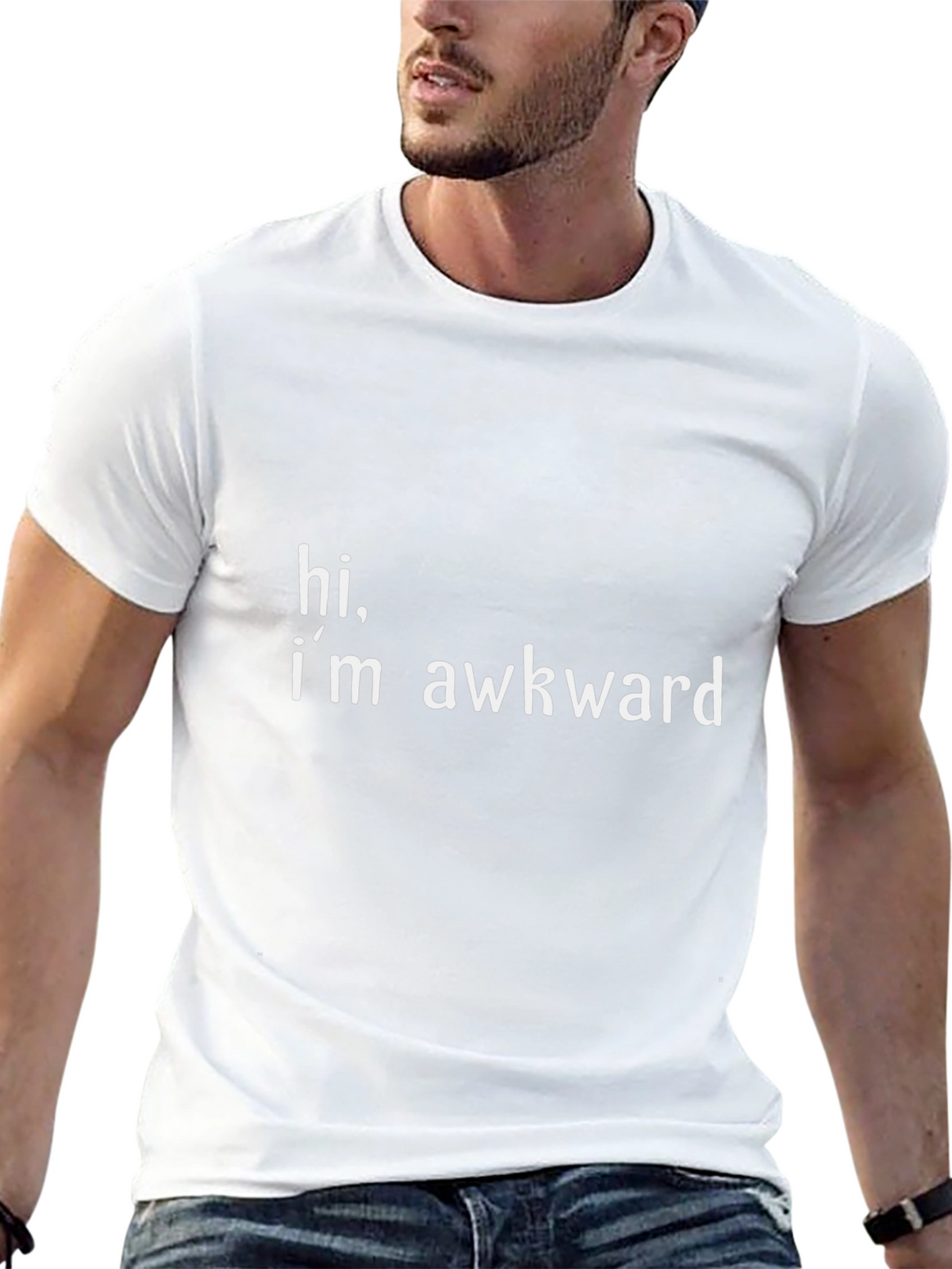 Awkward Tee - Black Cotton Blend