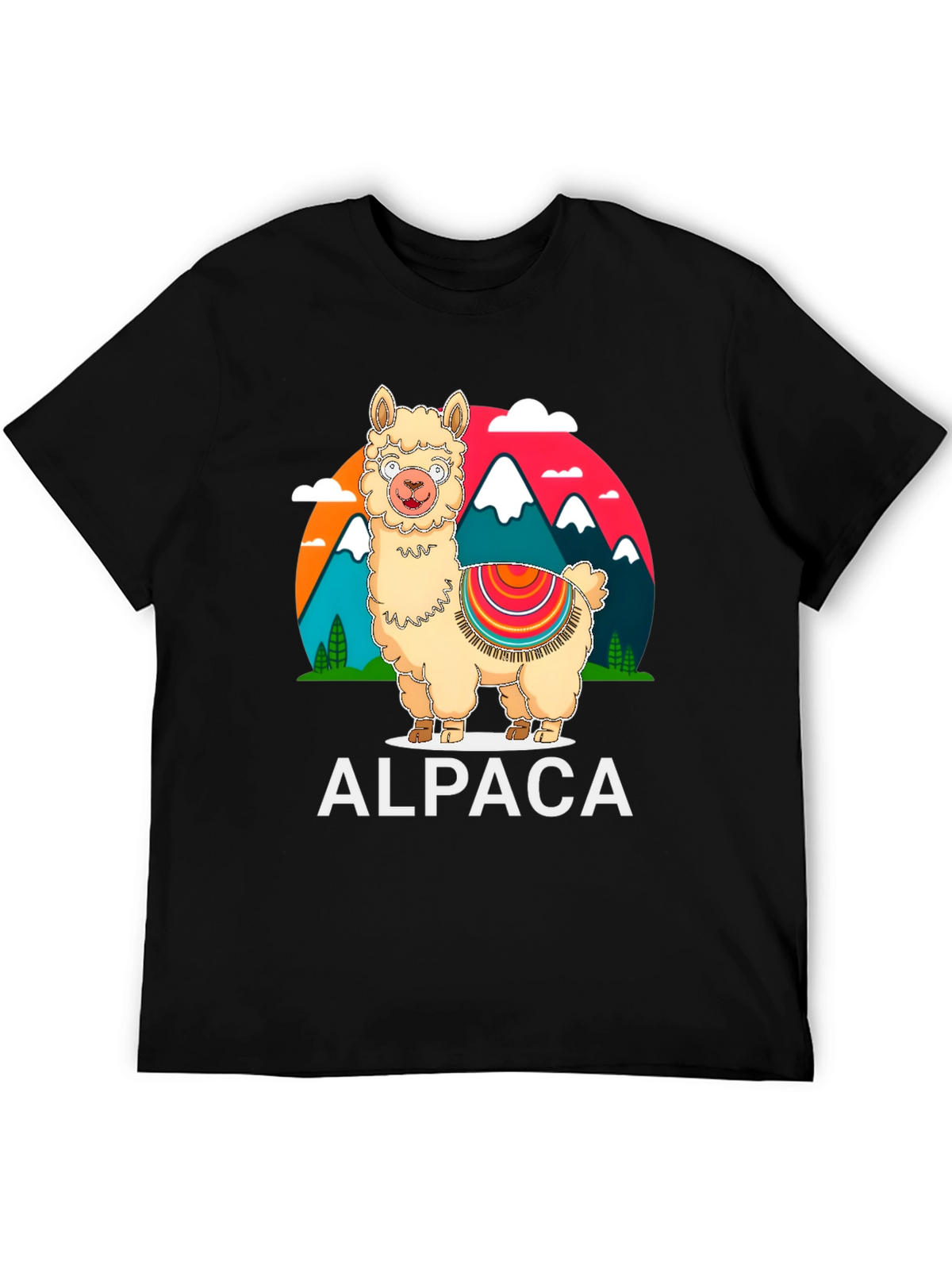 Alpaca Graphic Tee - Mountain Design T-Shirt