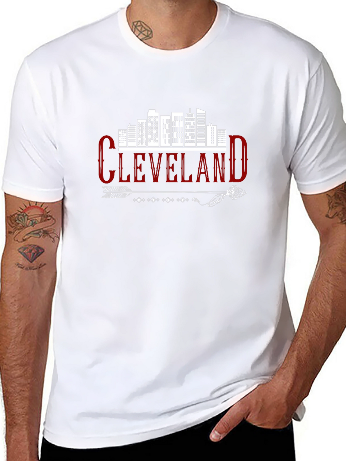Cleveland Skyline Arrow Graphic Tee - Urban Style Shirt
