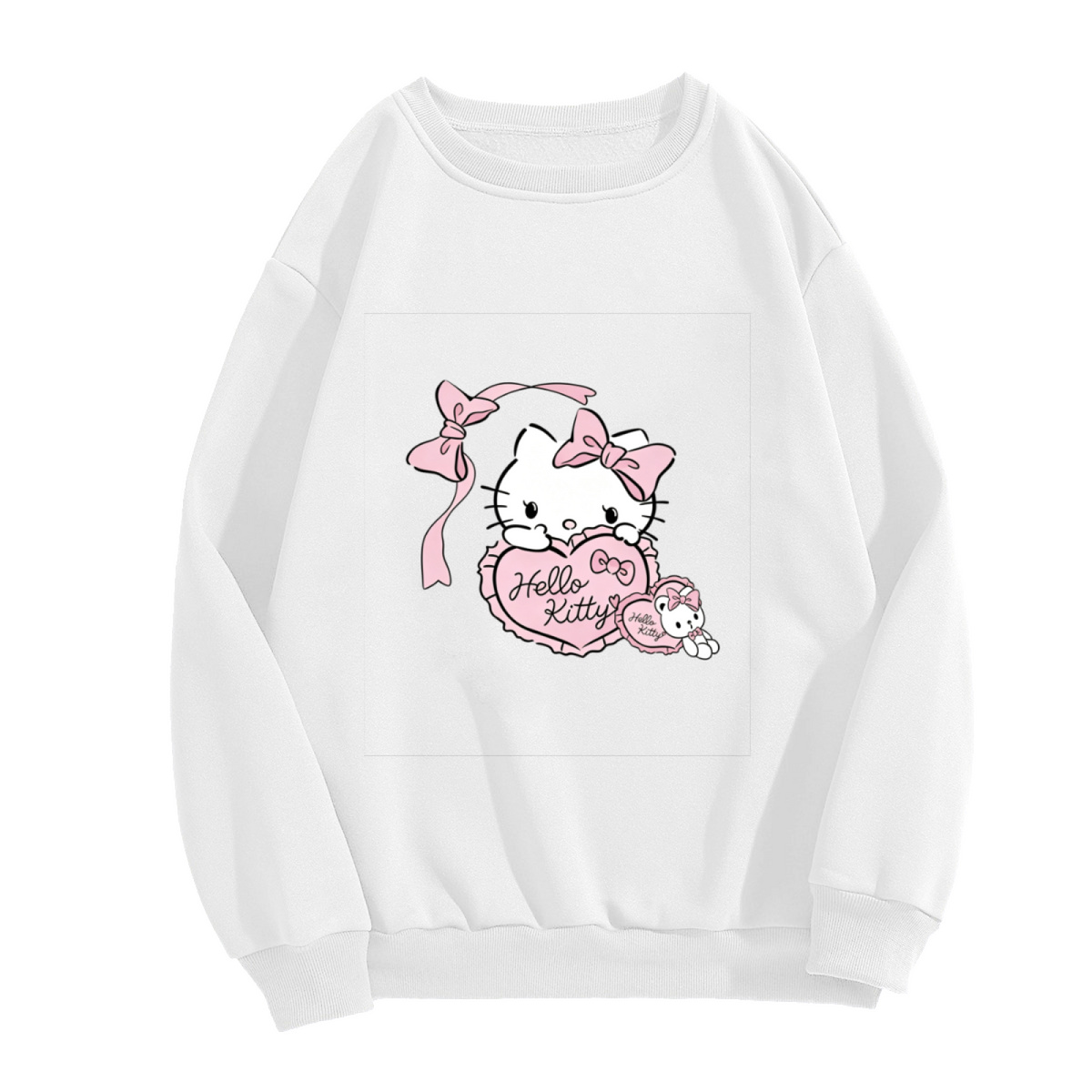 Sweet Heart?Bow Hello Kitty Aesthetic Crewneck Sweatshirt